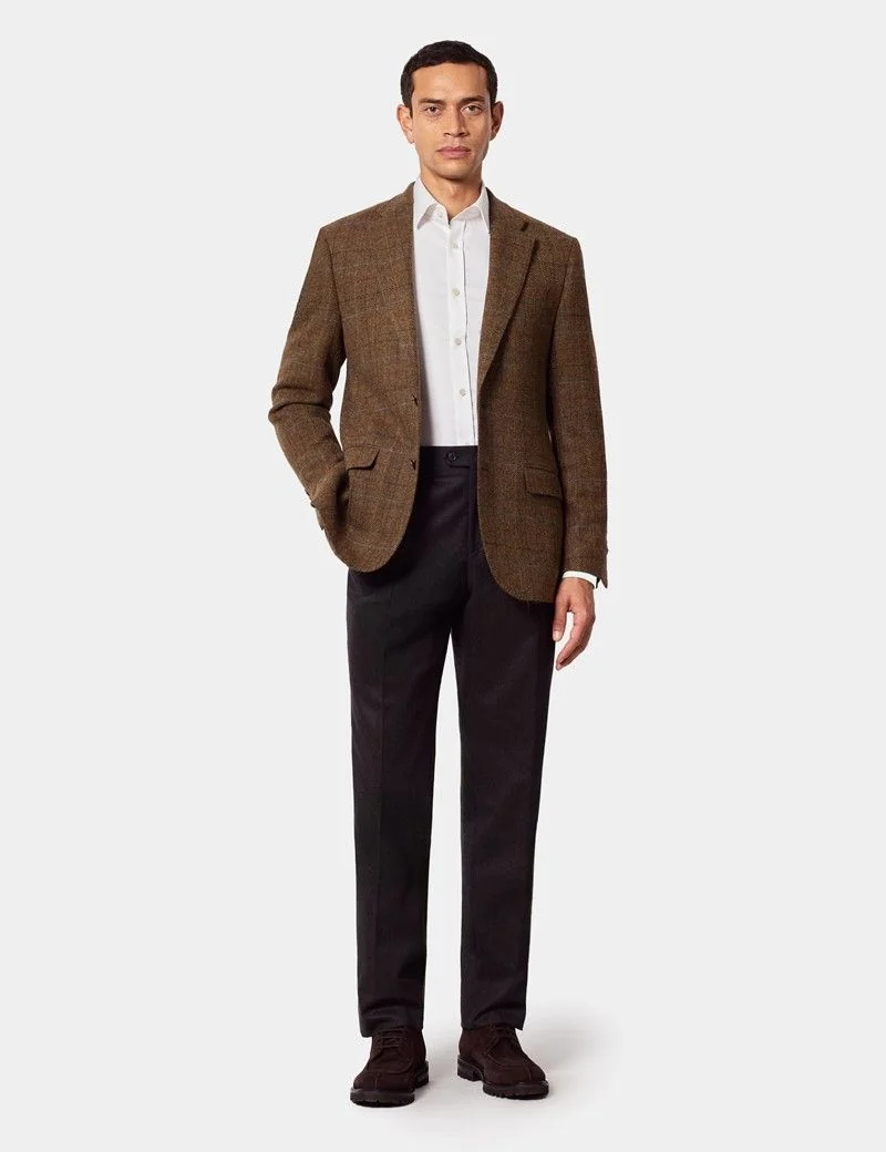 Tailored Fit Tan Check 1913 Blazer thumbnail 3