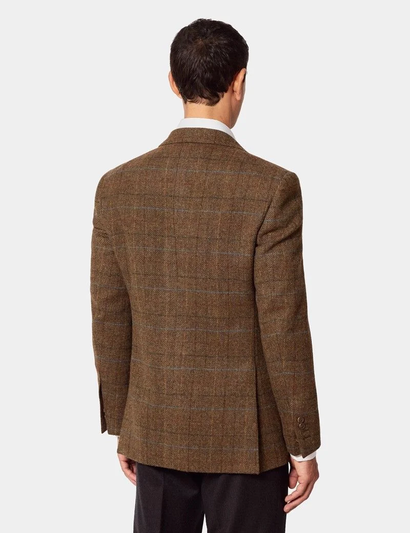 Tailored Fit Tan Check 1913 Blazer thumbnail 5
