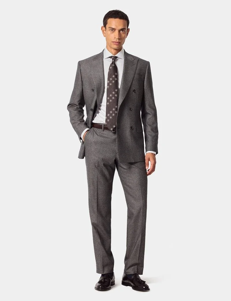 Tailored Fit Taupe Herringbone 1913 Suit Trousers thumbnail 5