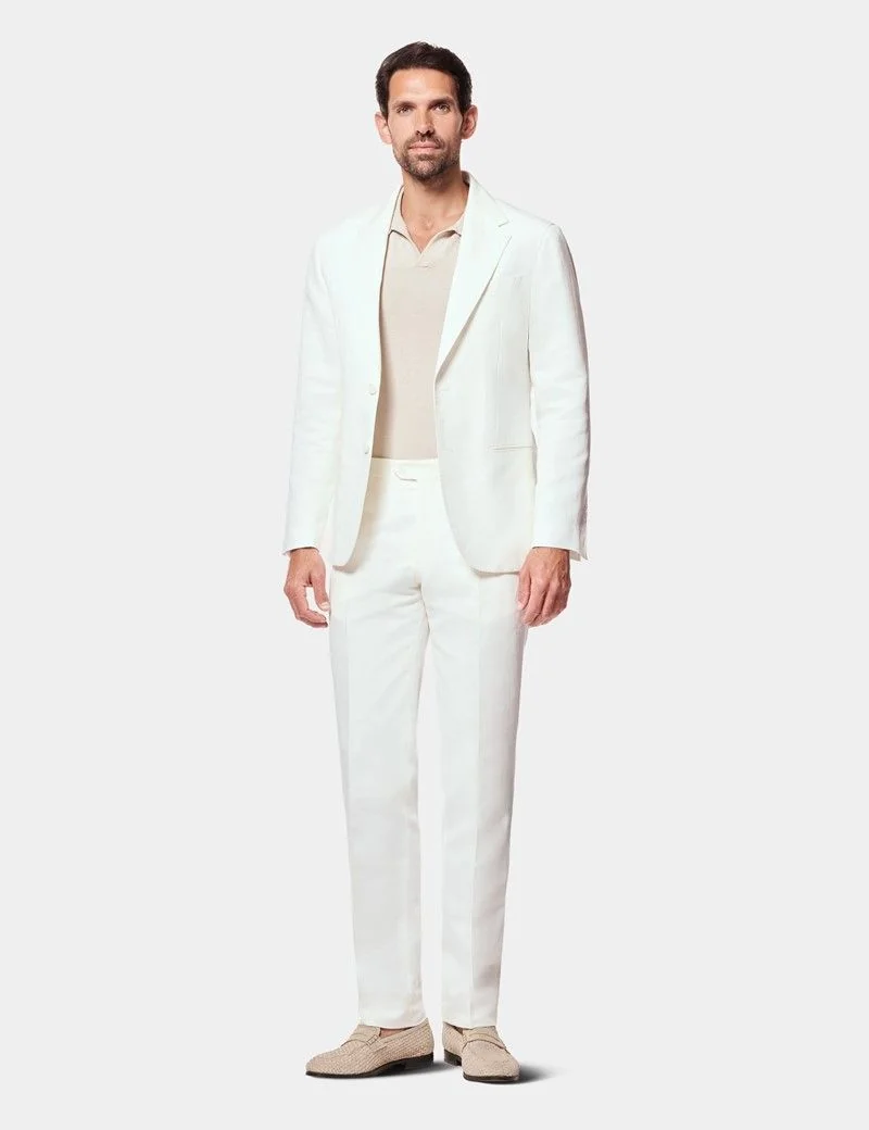 Tailored Fit White 1913 Suit Jacket thumbnail 6