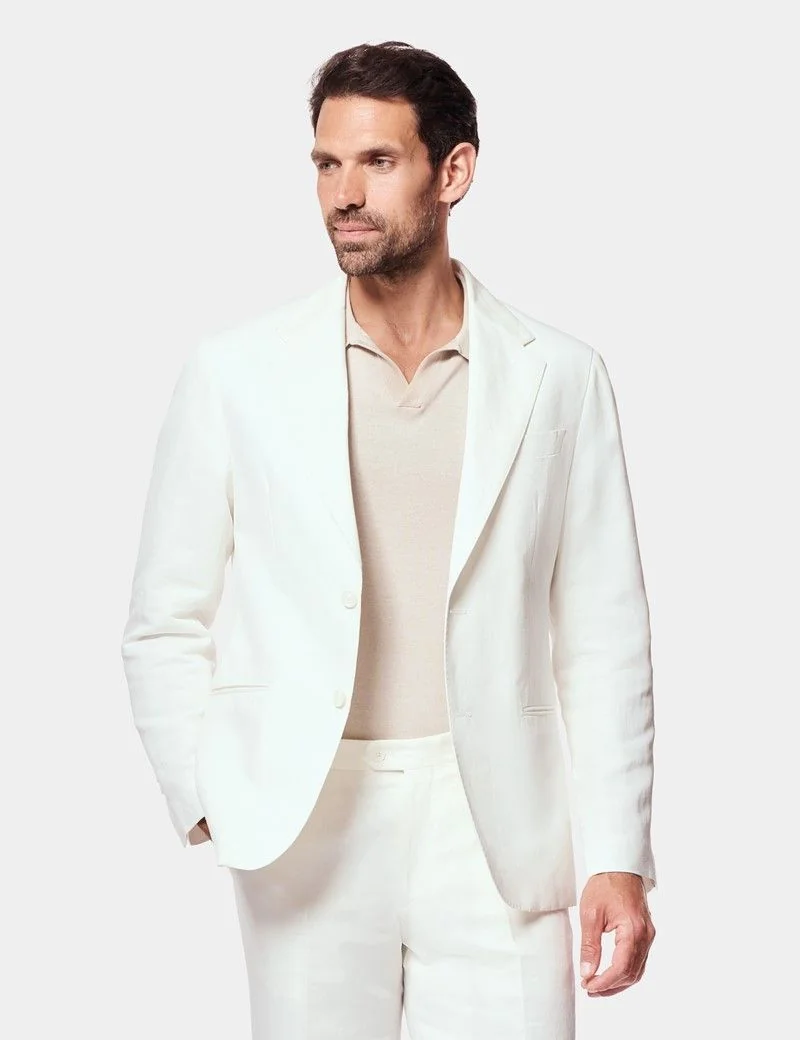 Tailored Fit White 1913 Suit Jacket thumbnail 7