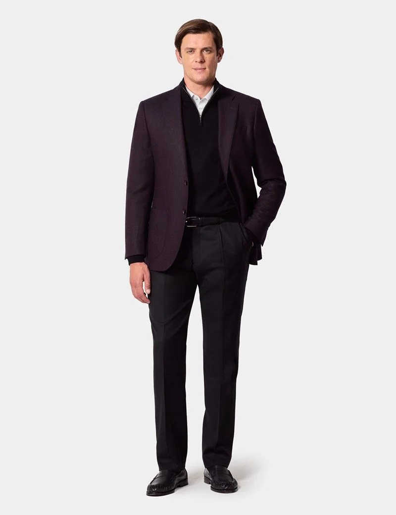 Tailored Fit Wine Twill 1913 Blazer thumbnail 6