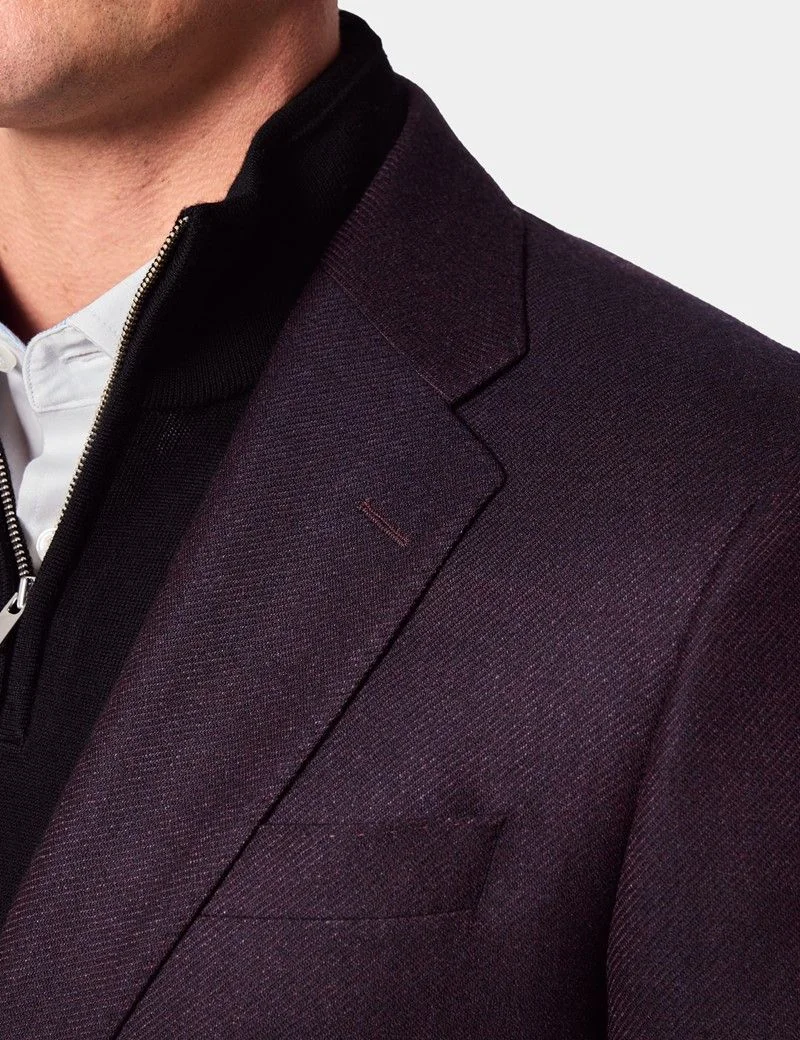 Tailored Fit Wine Twill 1913 Blazer thumbnail 8