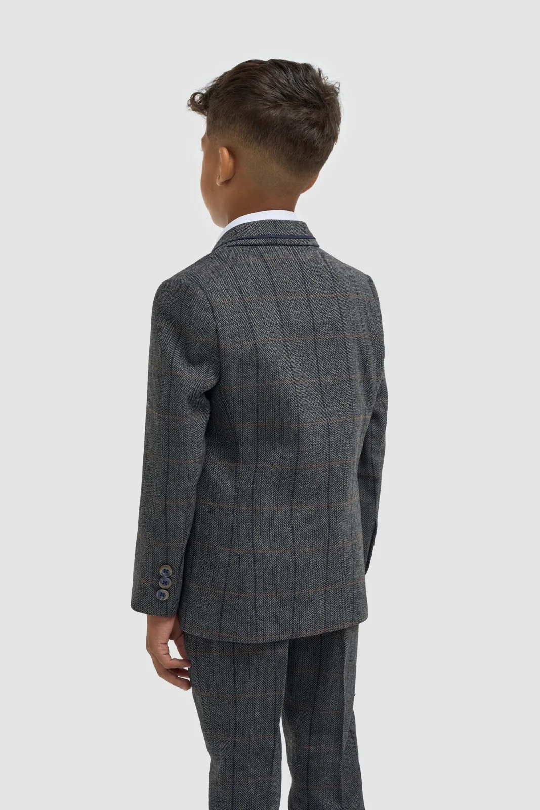 Albert Grey Tweed Check Boys Suit thumbnail 3