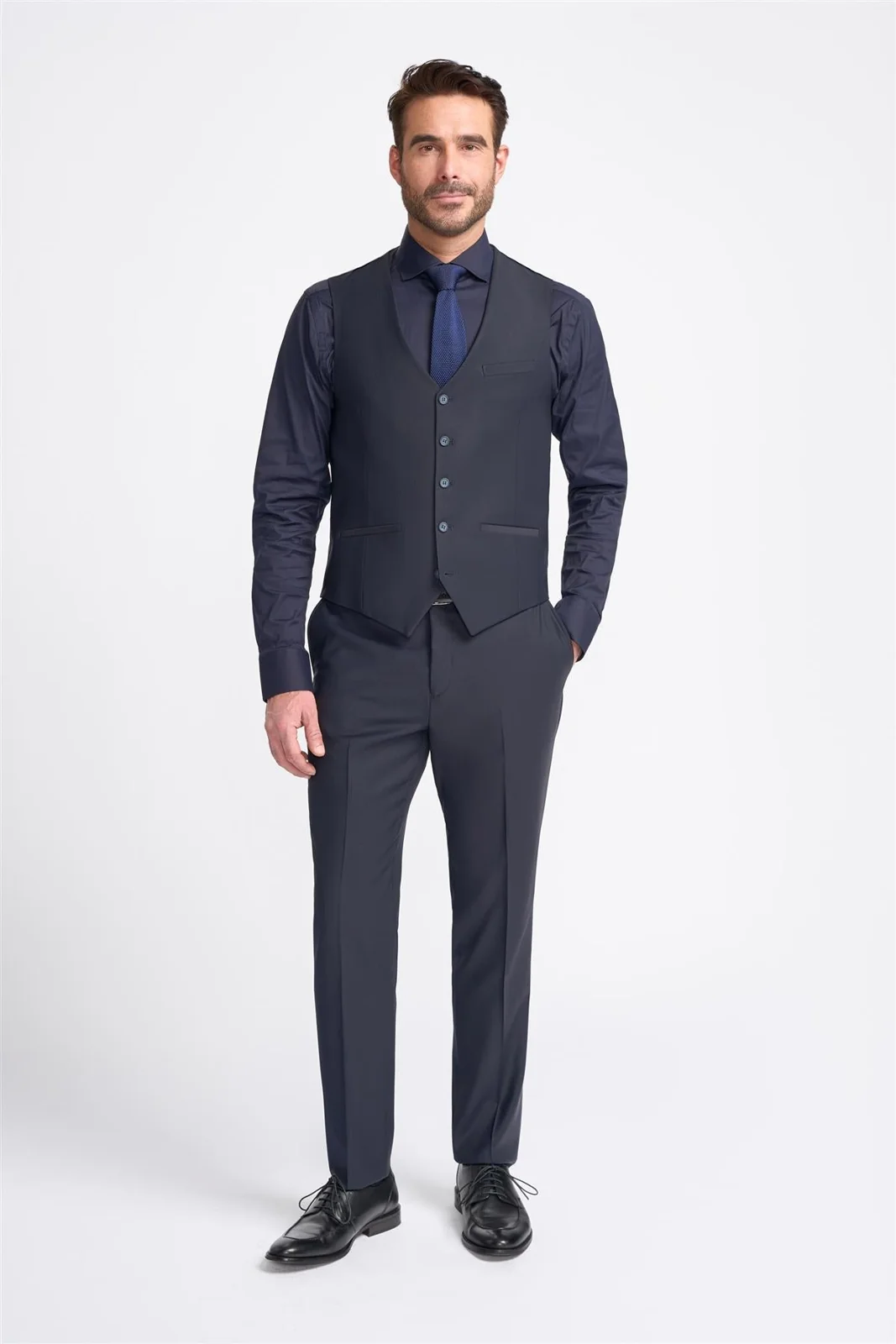 Bond Midnight Navy Waistcoat thumbnail 2