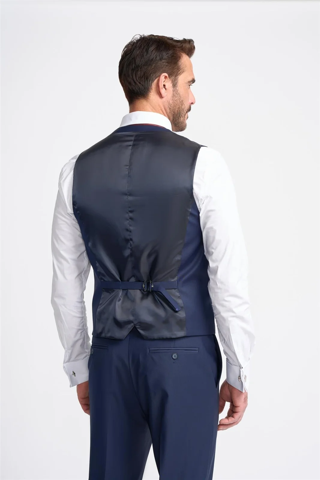 Bond Navy Waistcoat thumbnail 3
