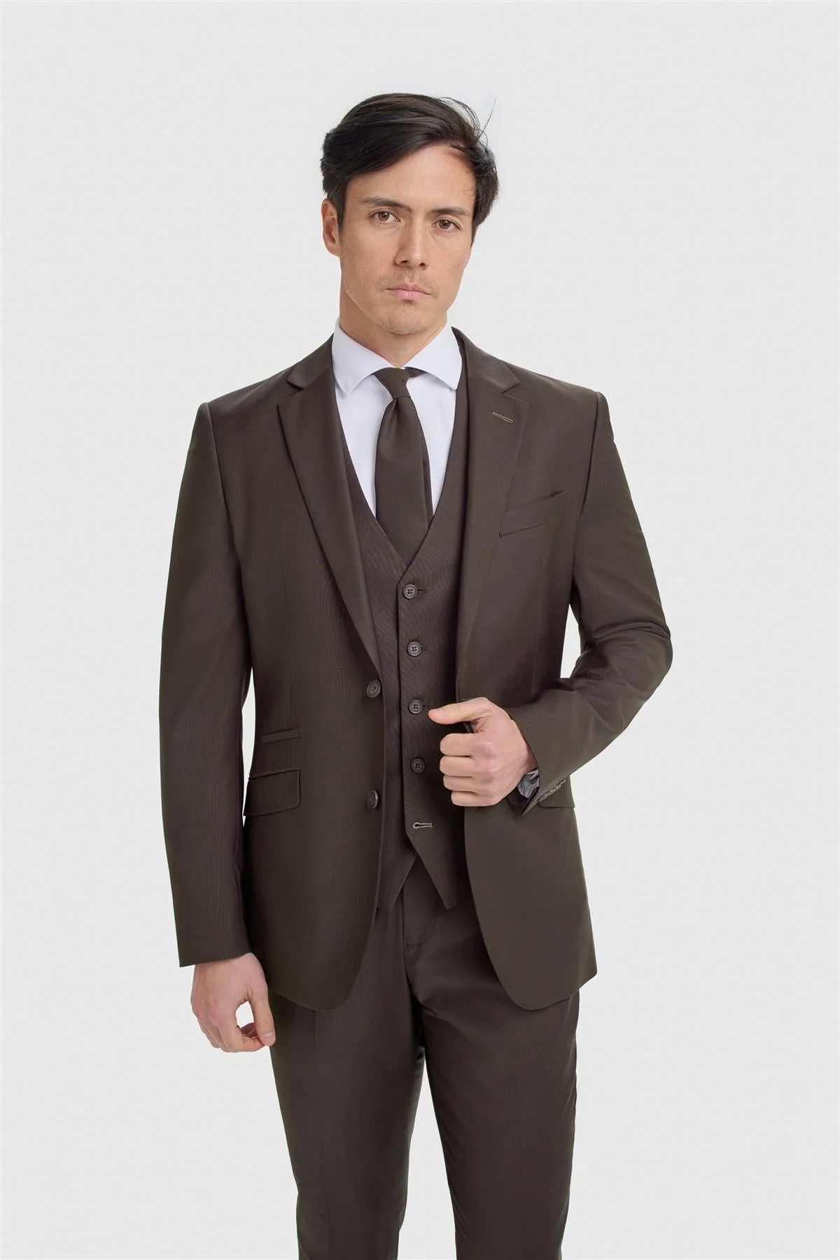 Bond Wool Rich Auburn Three Piece Suit thumbnail 2