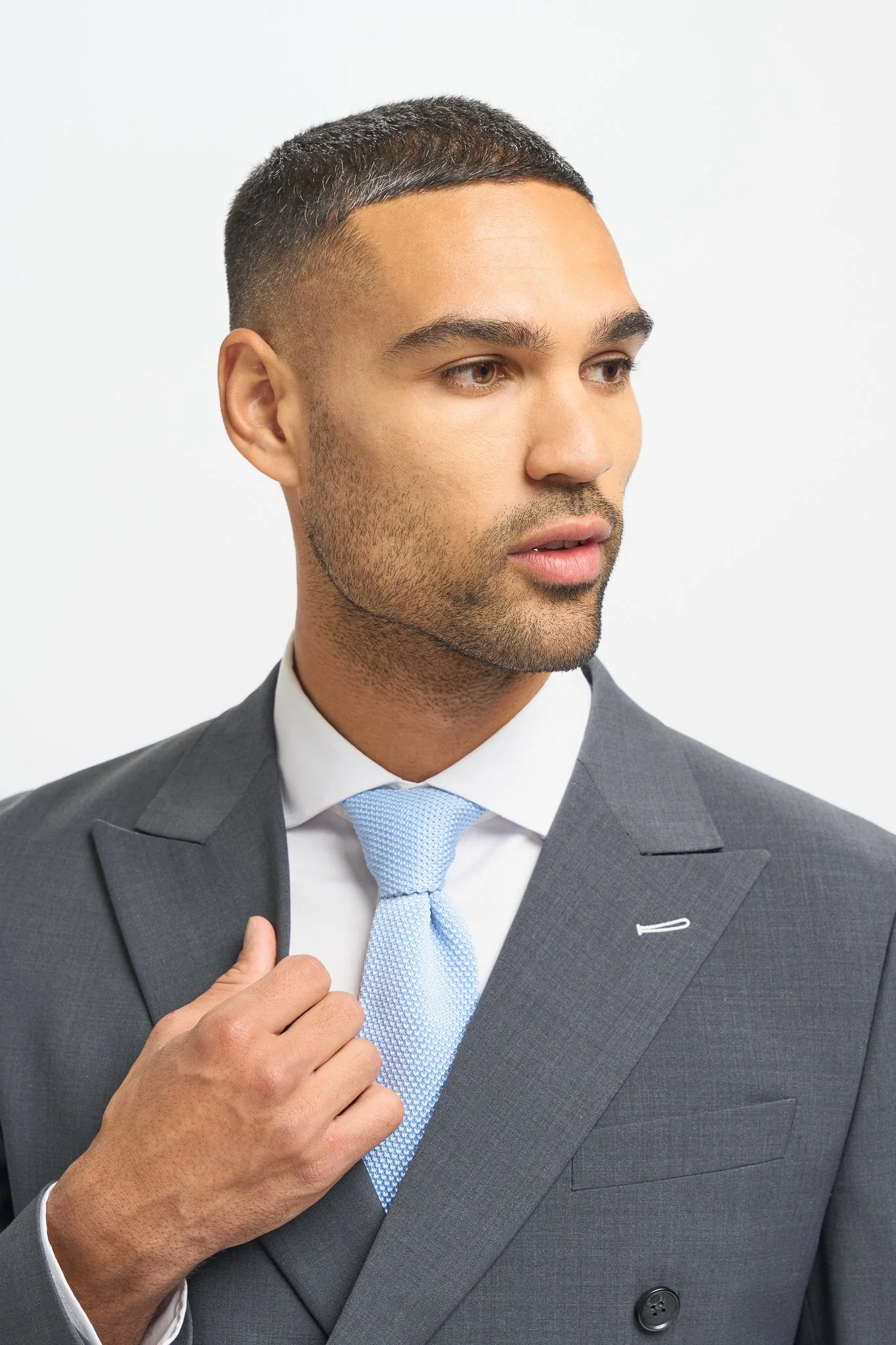 Bond Wool Rich Charcoal Double Breasted Suit thumbnail 3