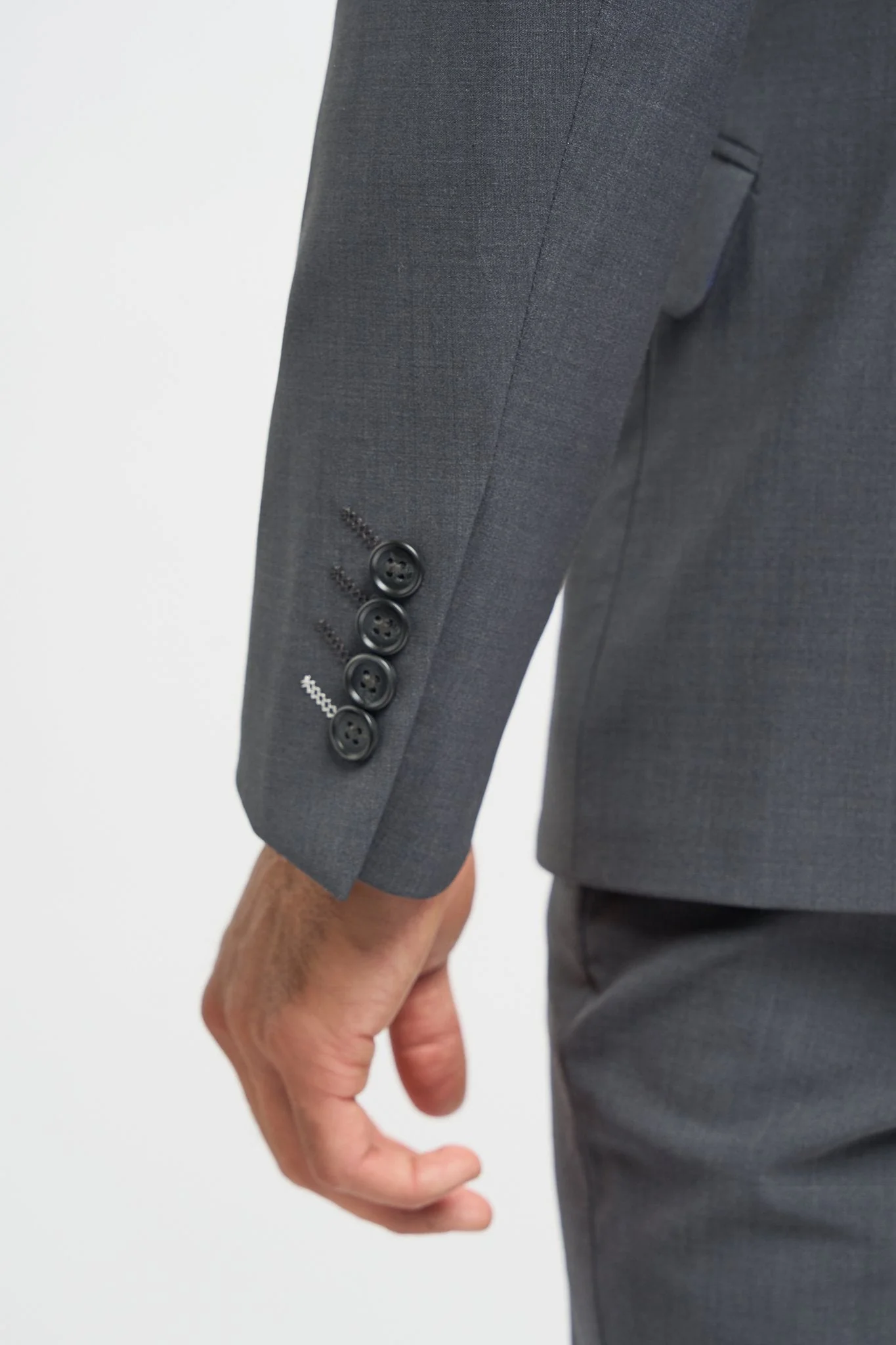 Bond Wool Rich Charcoal Double Breasted Suit thumbnail 4