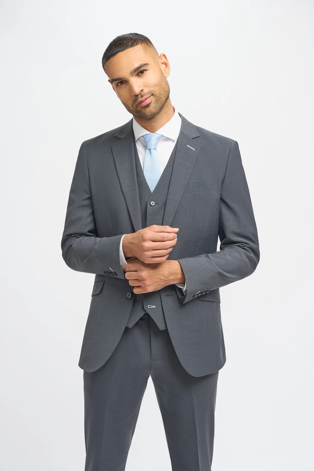 Bond Wool Rich Charcoal Three Piece Suit thumbnail 2
