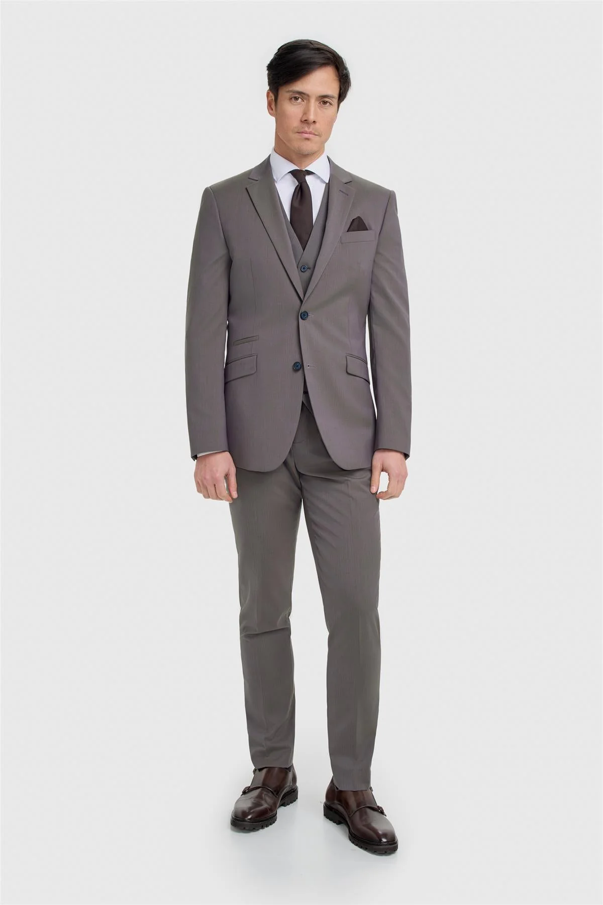 Bond Wool Rich Hazel Three Piece Suit