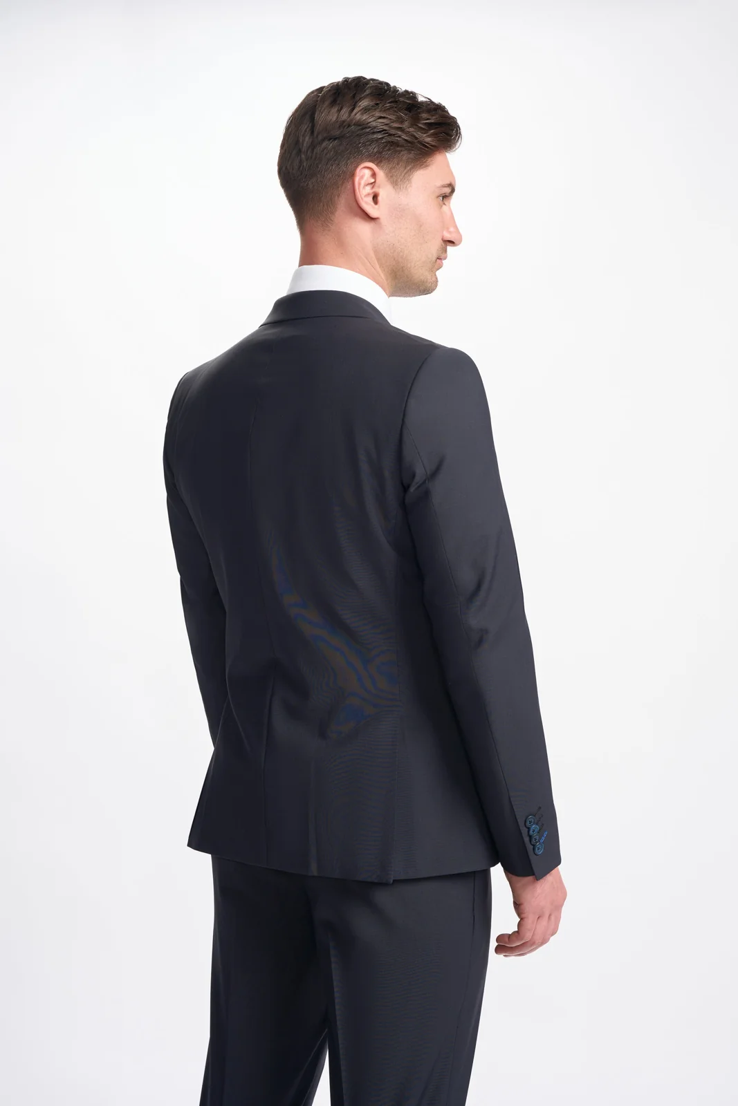 Bond Wool Rich Midnight Navy Double Breasted Two Piece Suit thumbnail 3