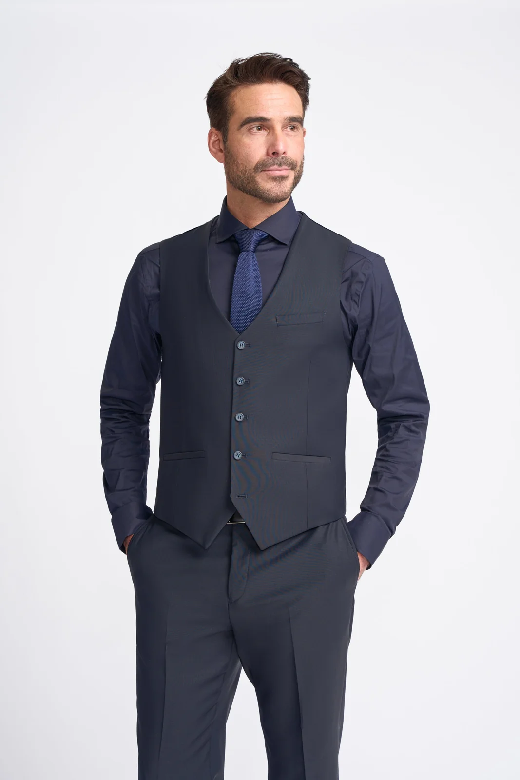 Bond Wool Rich Midnight Navy Three Piece Suit thumbnail 5