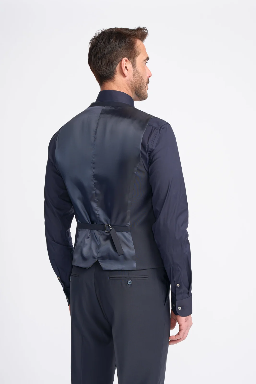 Bond Wool Rich Midnight Navy Three Piece Suit thumbnail 6