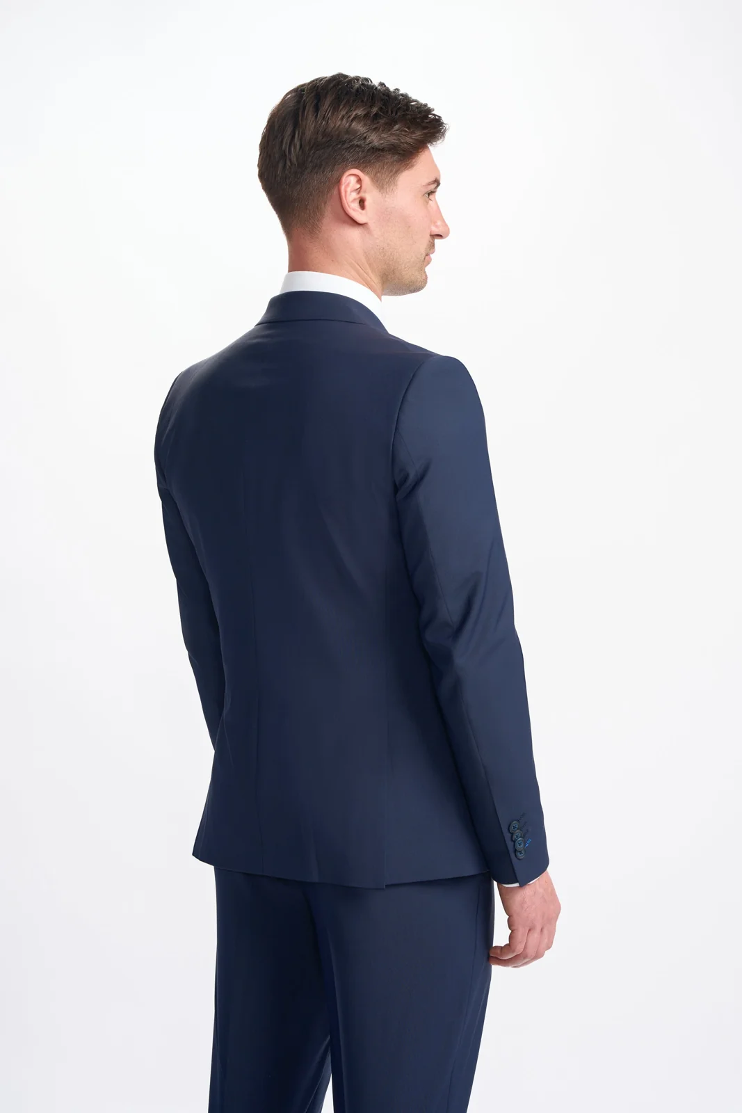 Bond Wool Rich Navy Double Breasted Two Piece Suit thumbnail 3