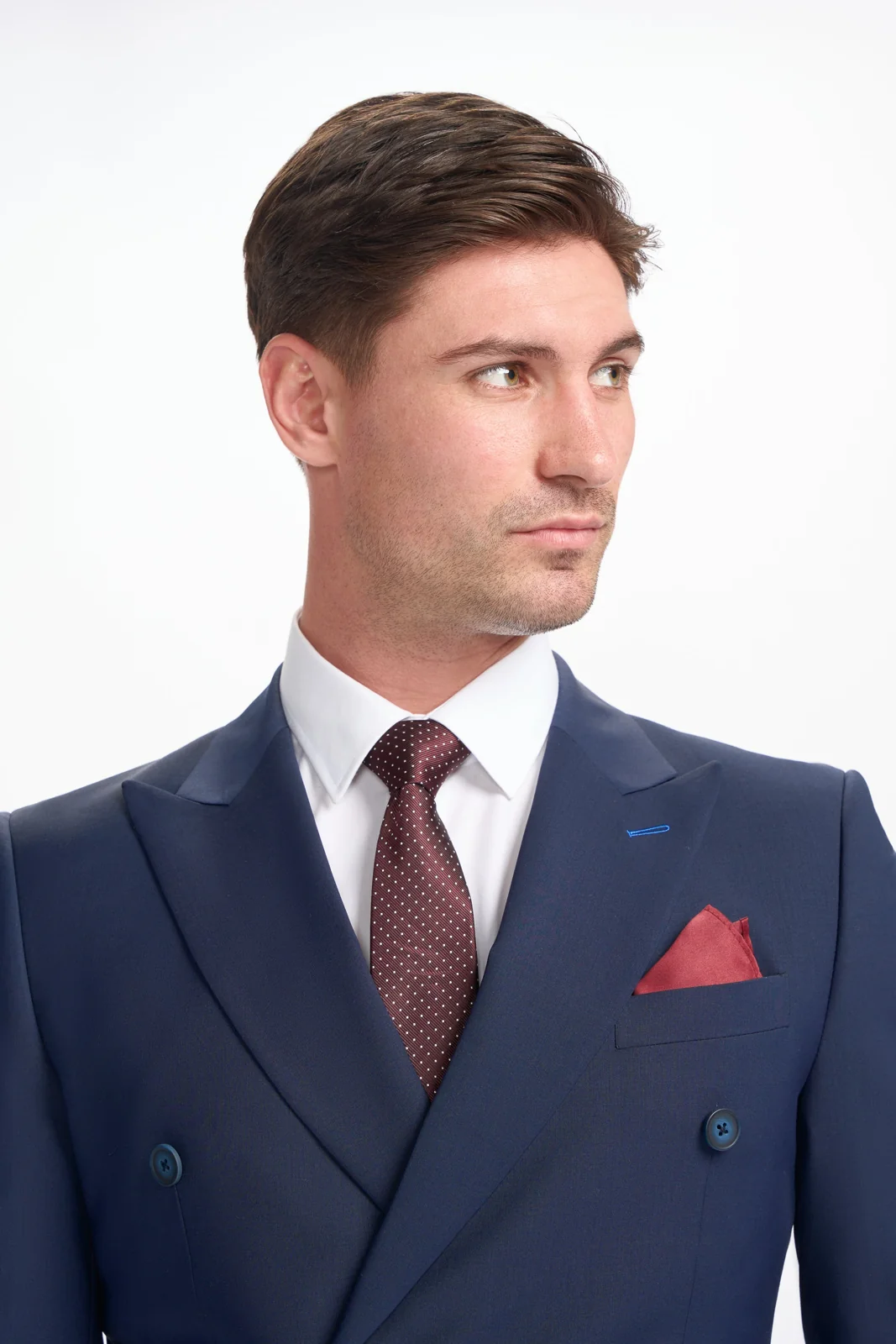 Bond Wool Rich Navy Double Breasted Two Piece Suit thumbnail 5
