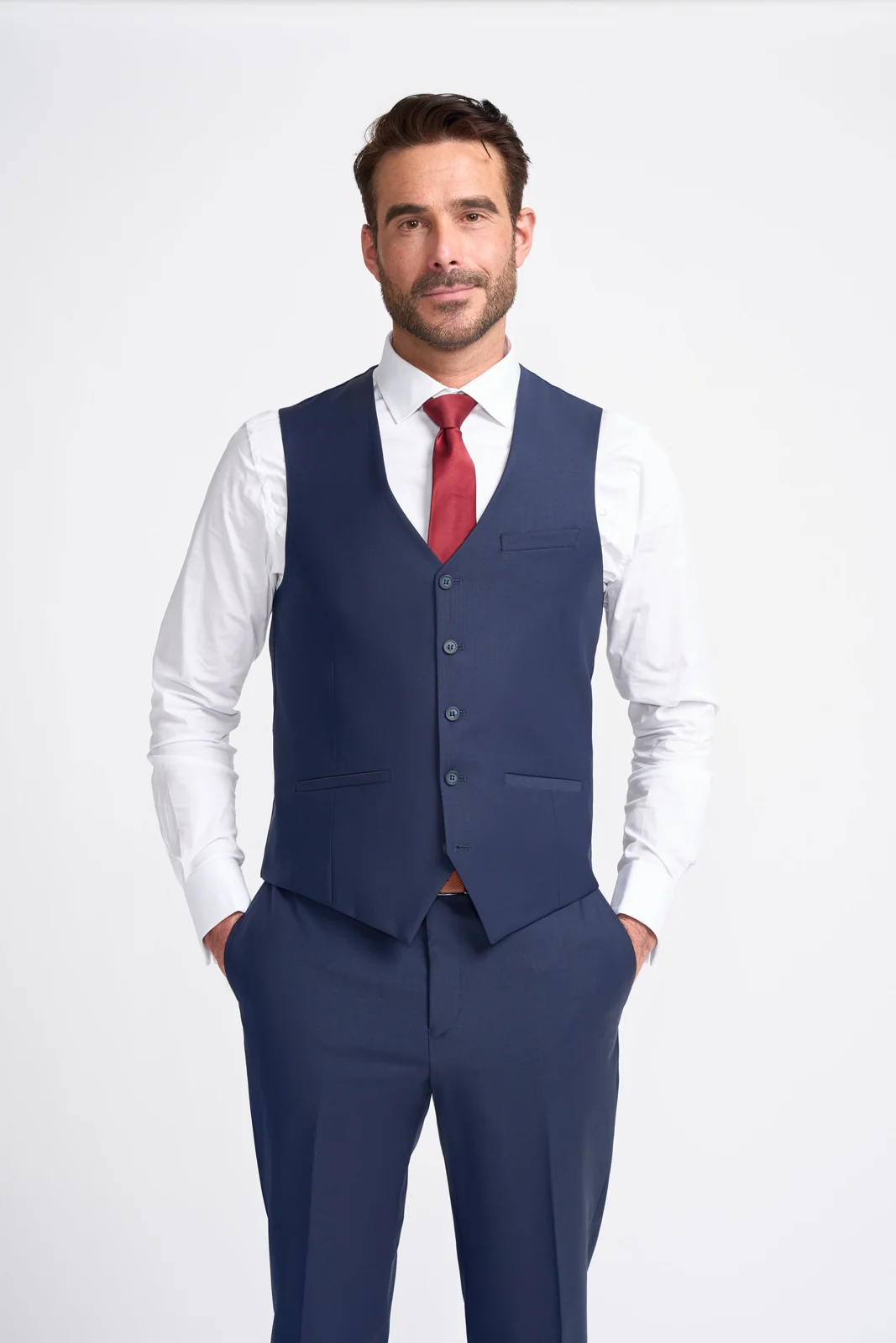 Bond Wool Rich Navy Three Piece Suit thumbnail 5
