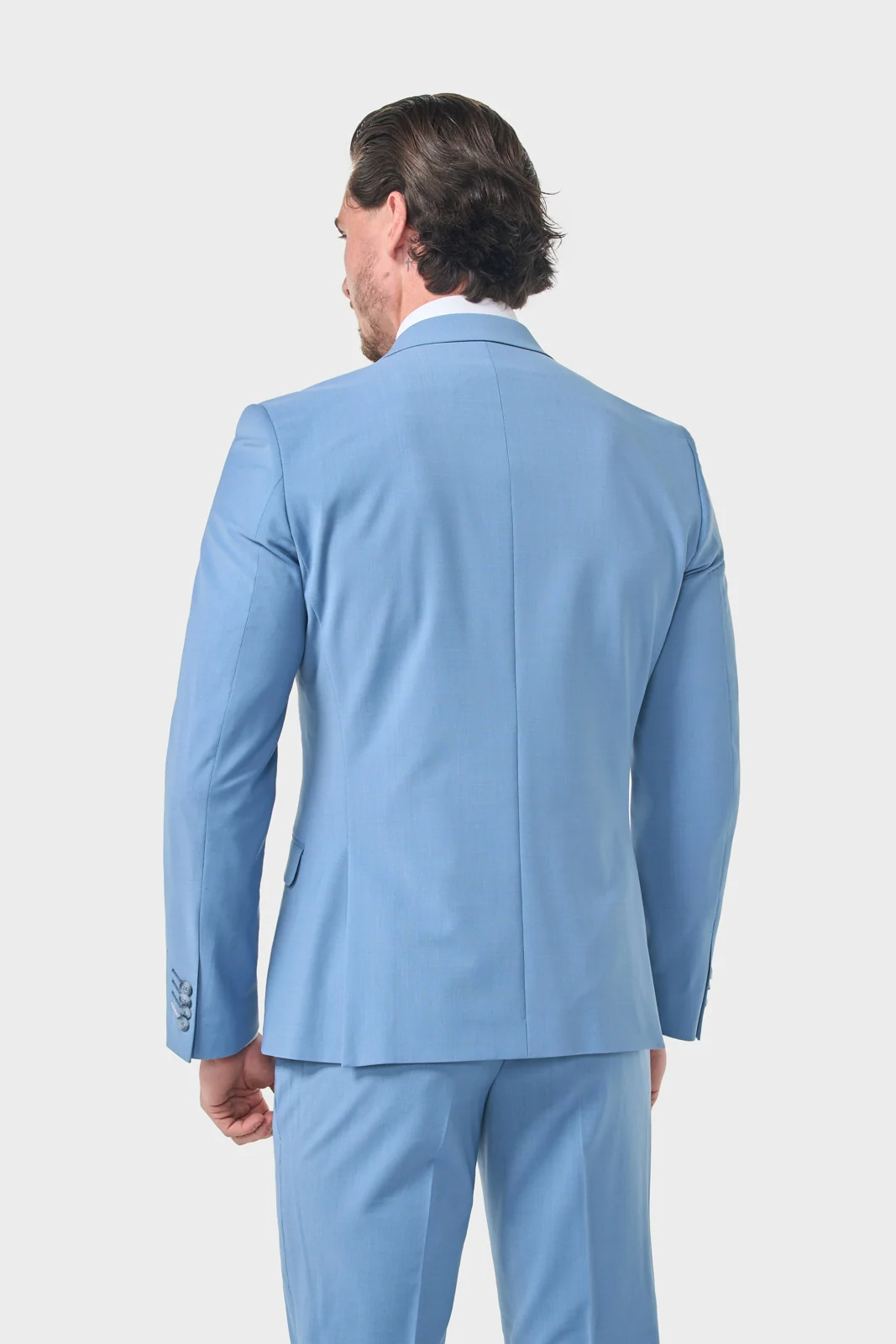 Bond Wool Rich Ocean Blue Double Breasted Two Piece Suit thumbnail 3