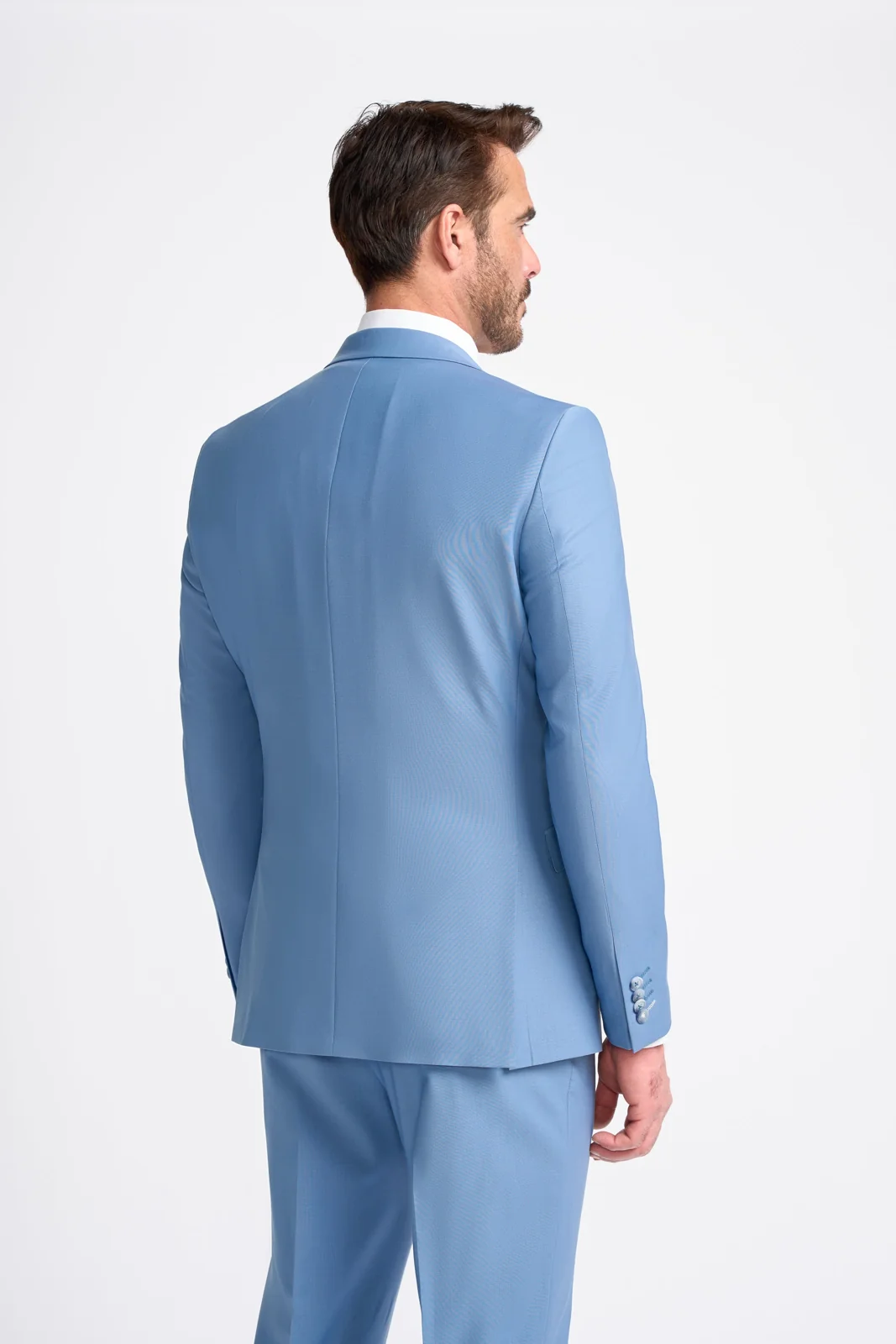 Bond Wool Rich Ocean Blue Three Piece Suit thumbnail 3
