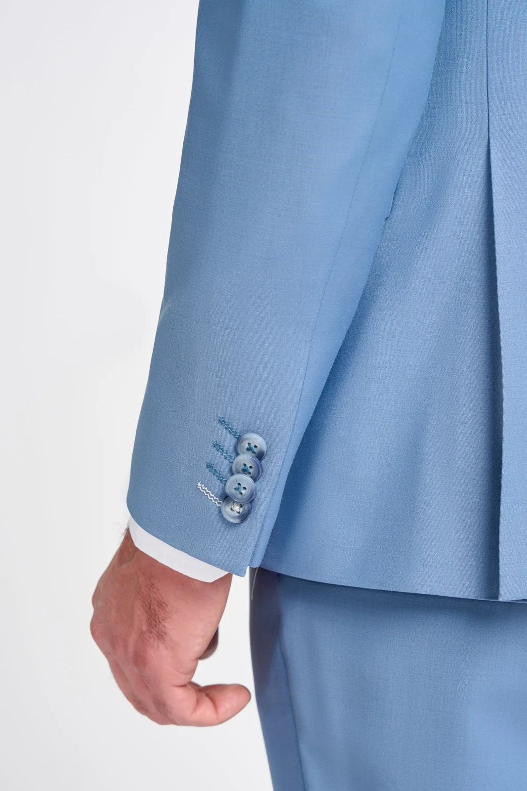 Bond Wool Rich Ocean Blue Three Piece Suit thumbnail 4