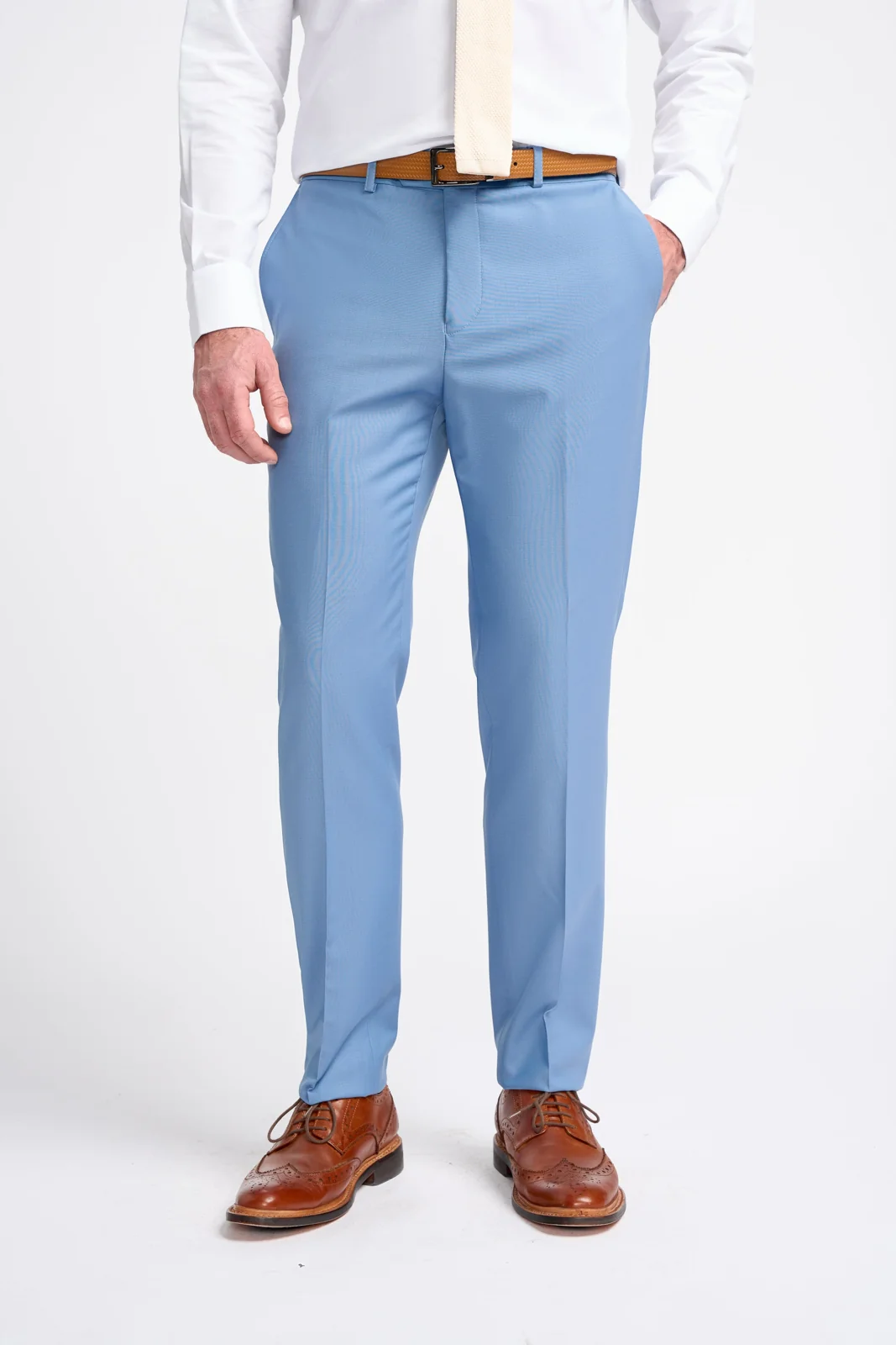 Bond Wool Rich Ocean Blue Three Piece Suit thumbnail 7