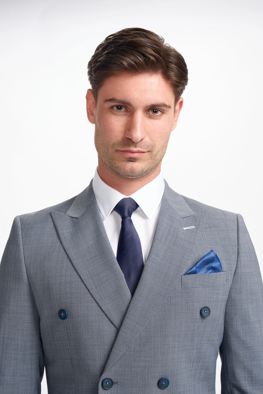 Bond Wool Rich Puppy Tooth Double Breasted Two Piece Suit thumbnail 6