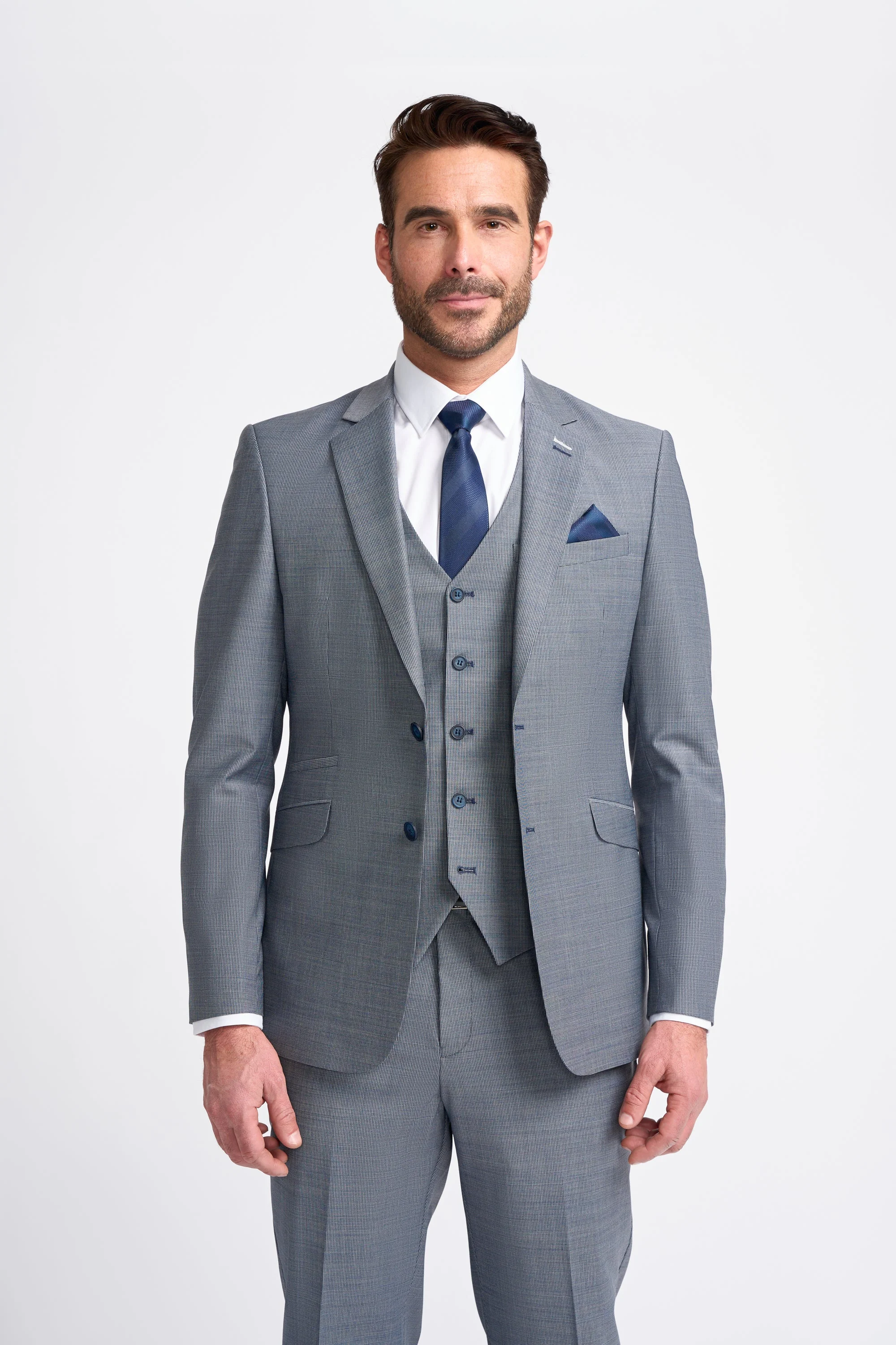 Bond Wool Rich Puppy Tooth Three Piece Suit thumbnail 2