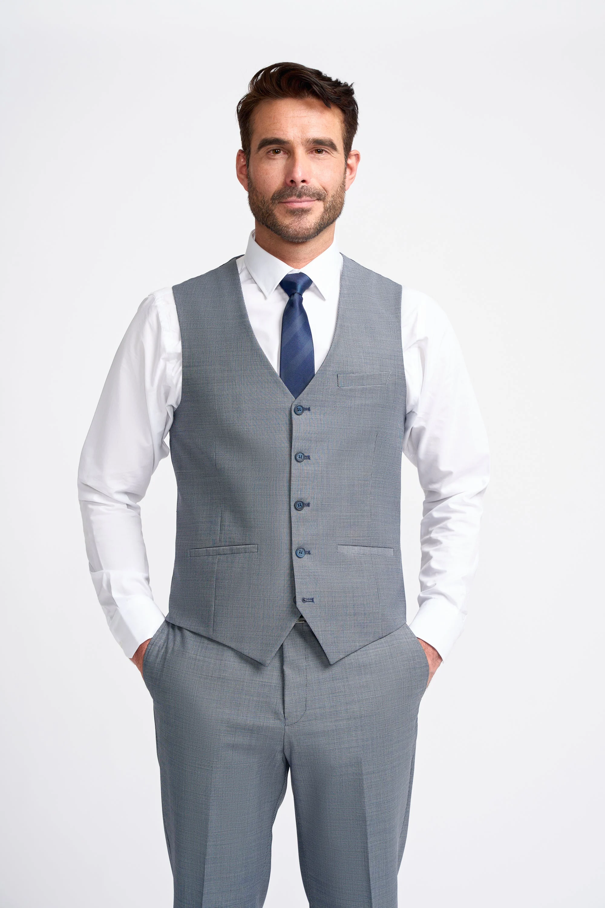 Bond Wool Rich Puppy Tooth Three Piece Suit thumbnail 6