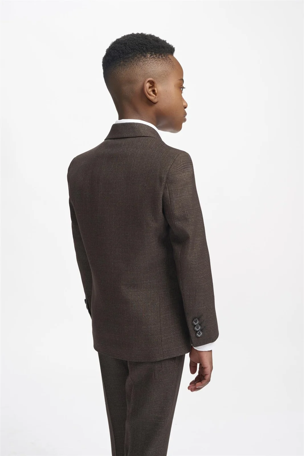 Boys Caridi Brown Three Piece Suit thumbnail 3