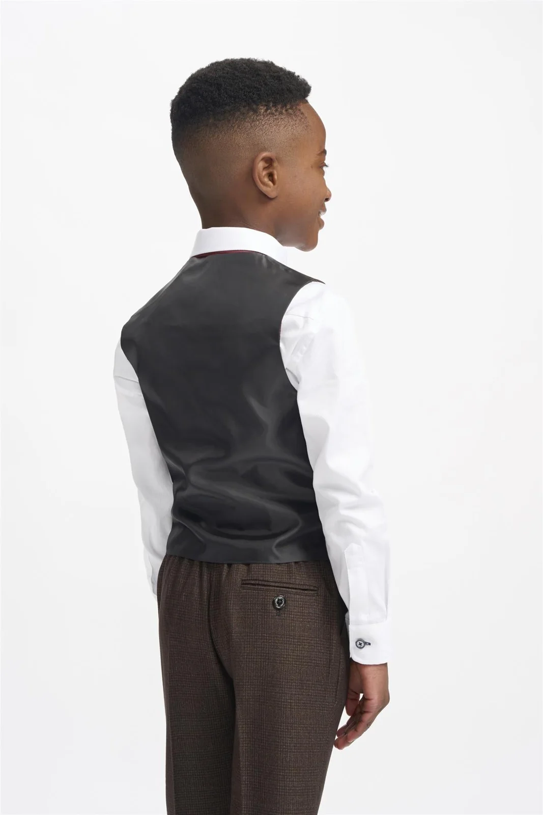 Boys Caridi Brown Three Piece Suit thumbnail 7