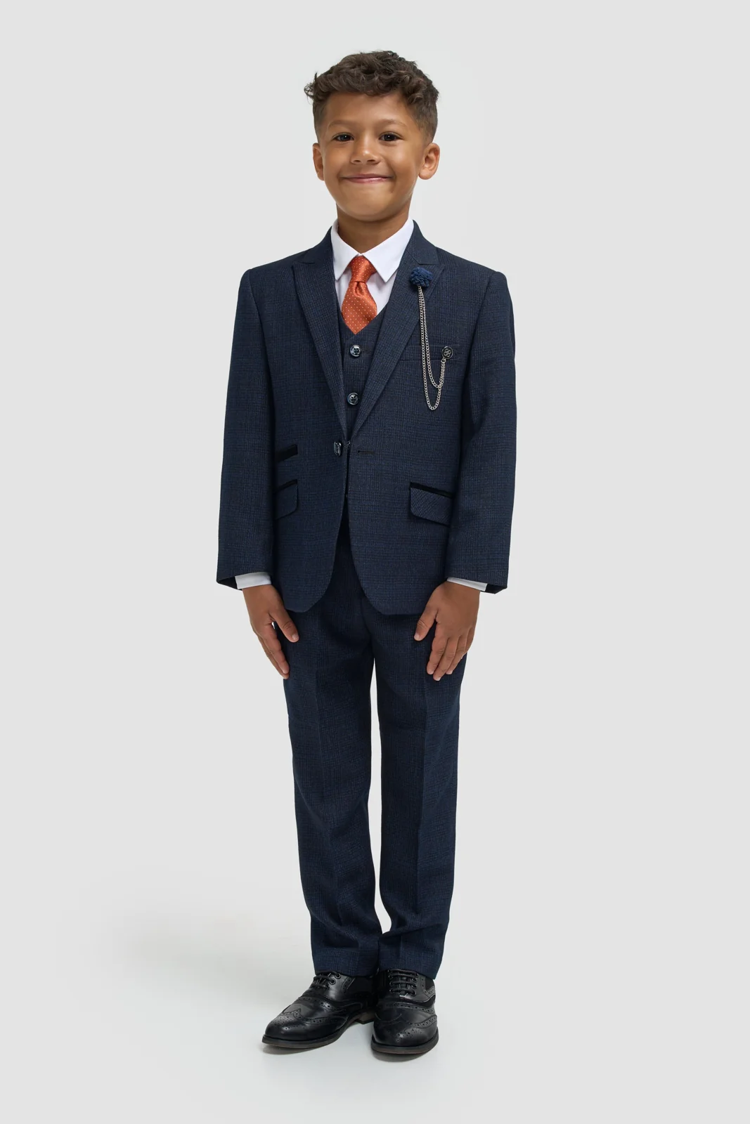 Boys Caridi Navy Three Piece Suit primary image