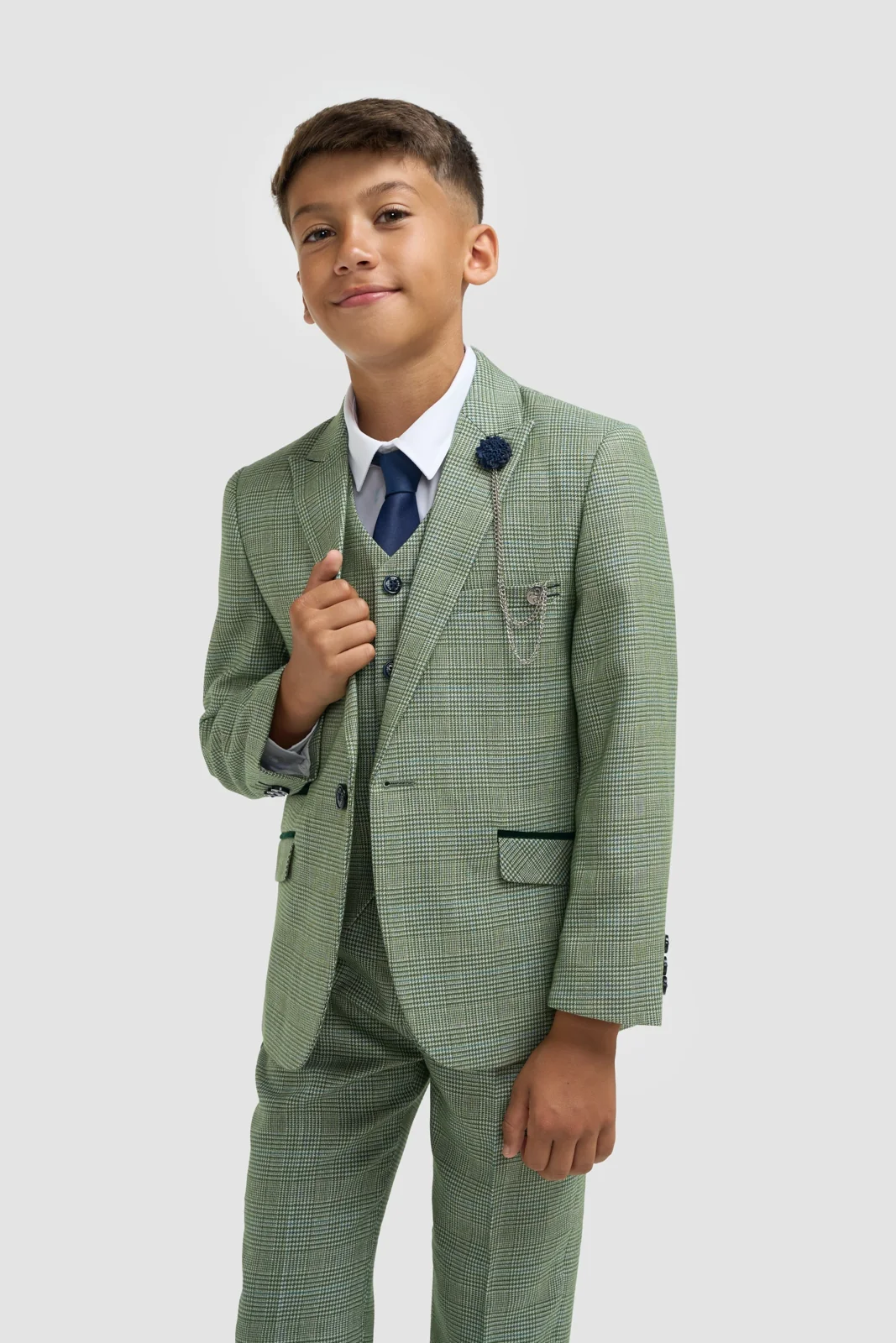 Boys Caridi Sage Three Piece Suit thumbnail 2