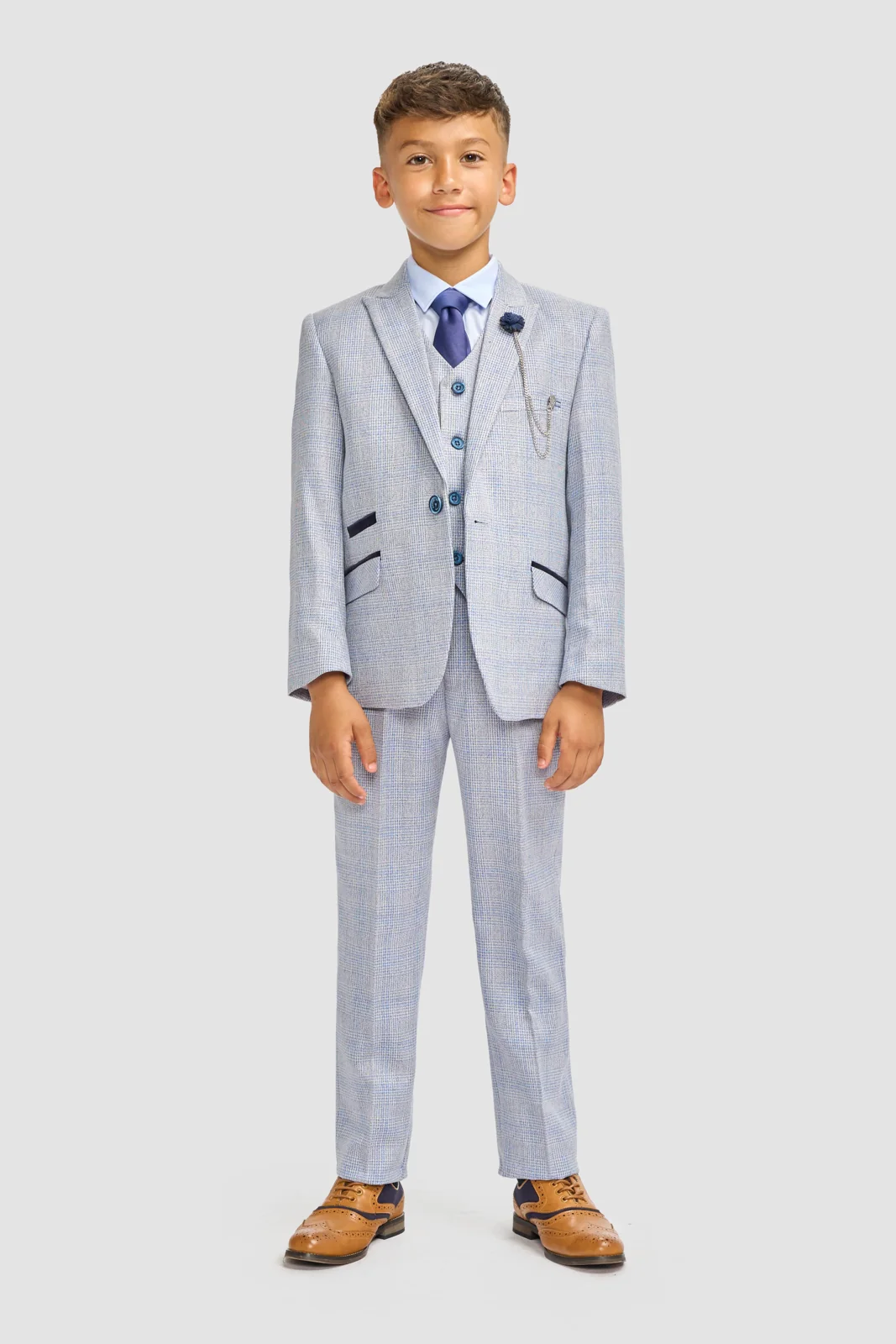 Boys Caridi Sky Three Piece Suit primary image