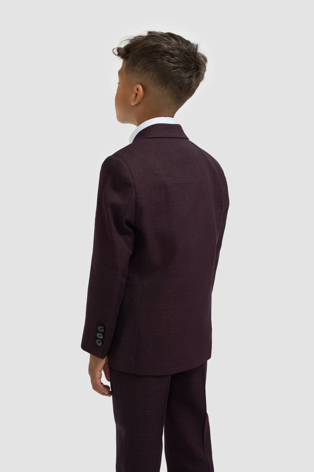 Boys Caridi Wine Three Piece Suit thumbnail 3
