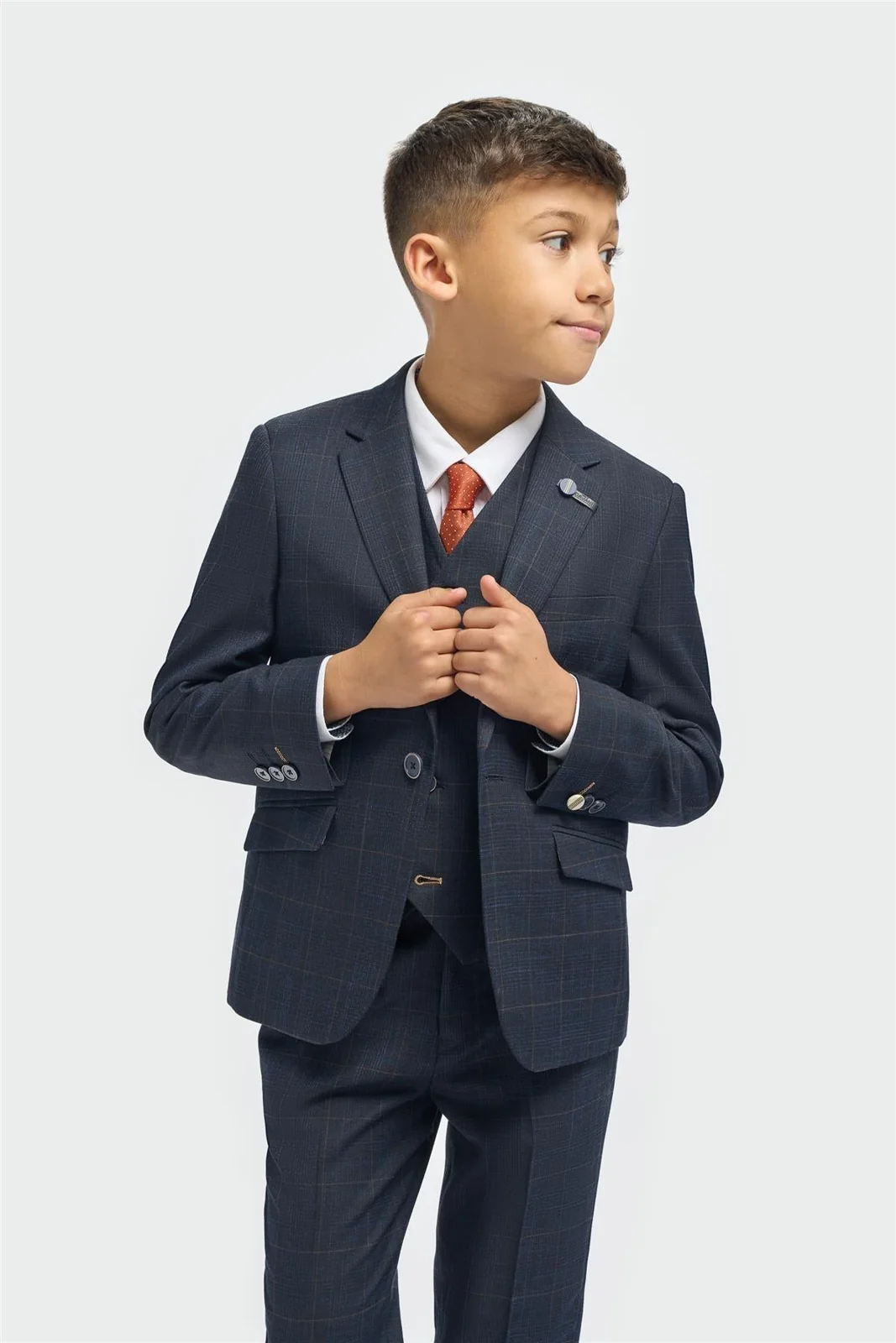 Boys Torino Navy Suit thumbnail 2