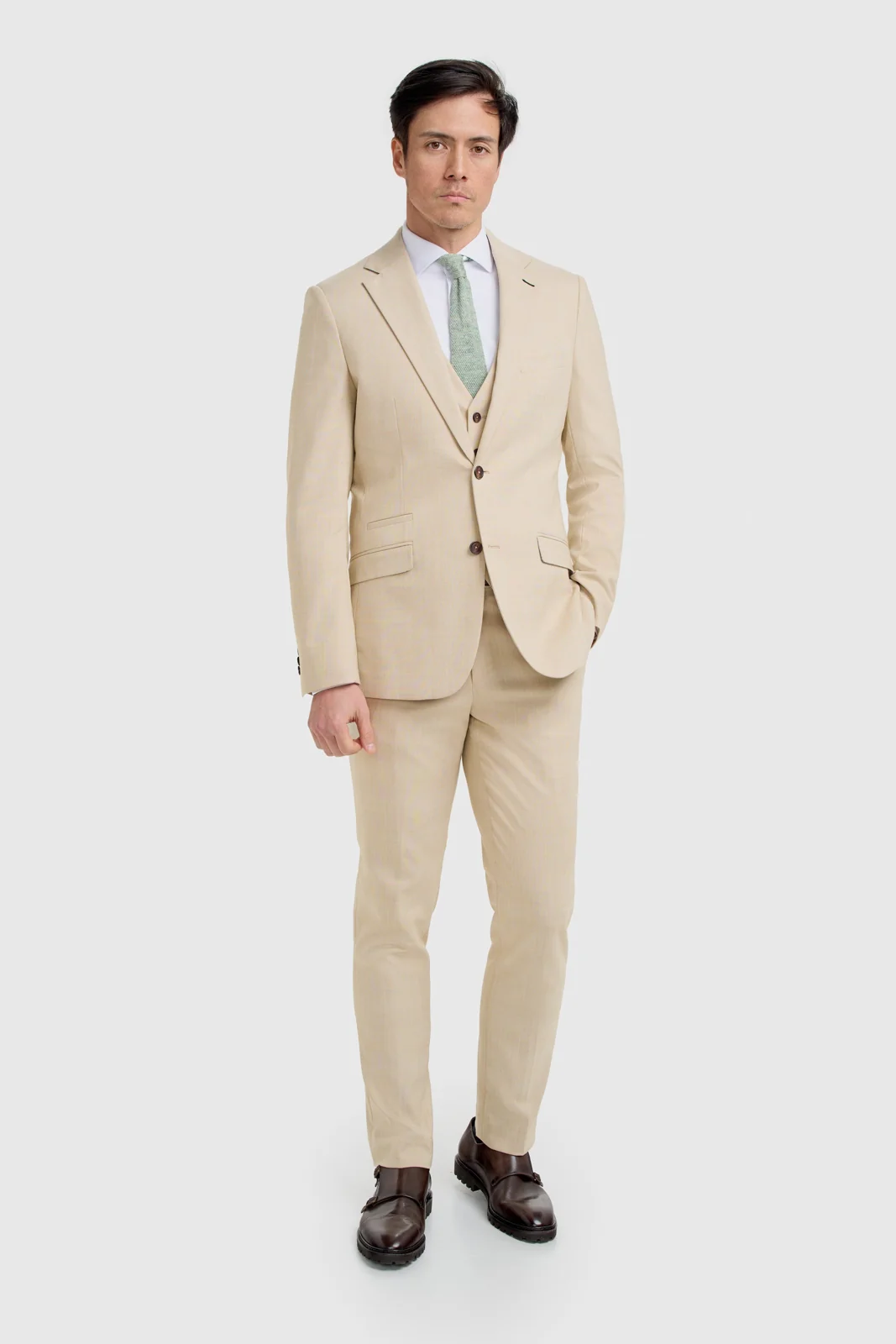 Camden Beige Three Piece Suit primary image