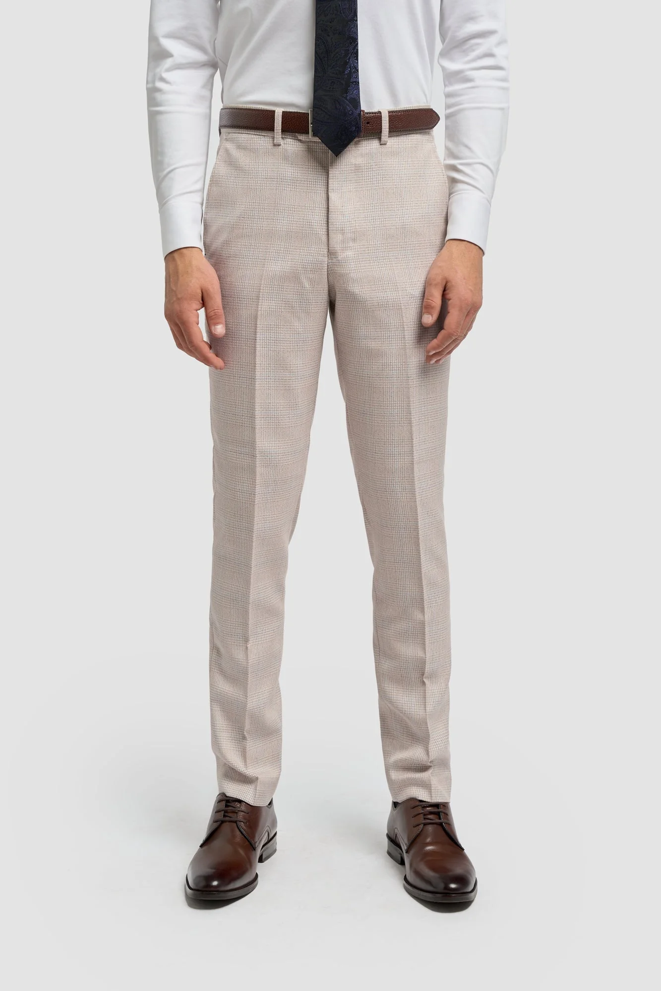 Caridi Beige Long Check Three Piece Suit thumbnail 5