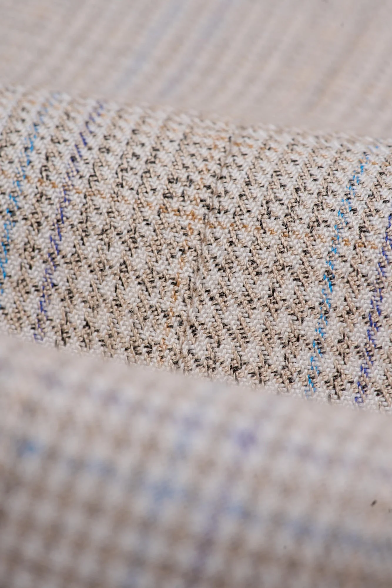 Caridi Beige Regular Check Three Piece Suit thumbnail 7
