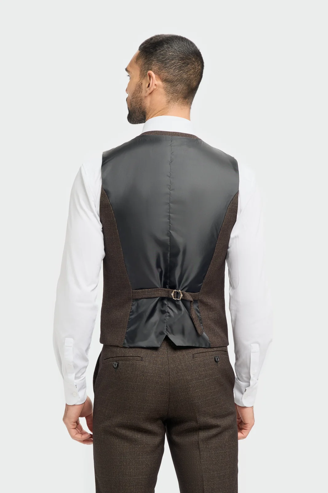 Caridi Brown Regular Check Three Piece Suit thumbnail 7