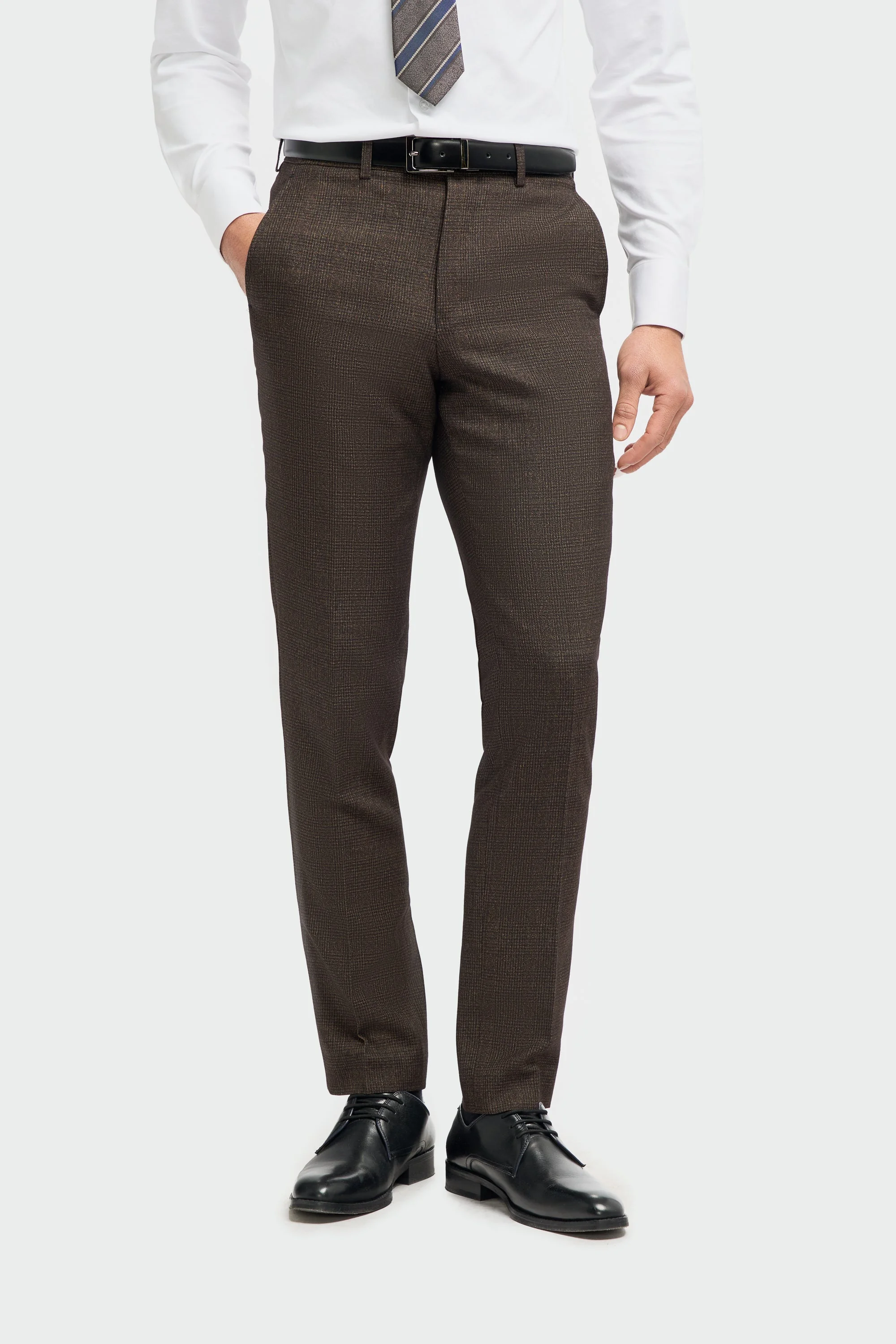Caridi Brown Regular Check Three Piece Suit thumbnail 8
