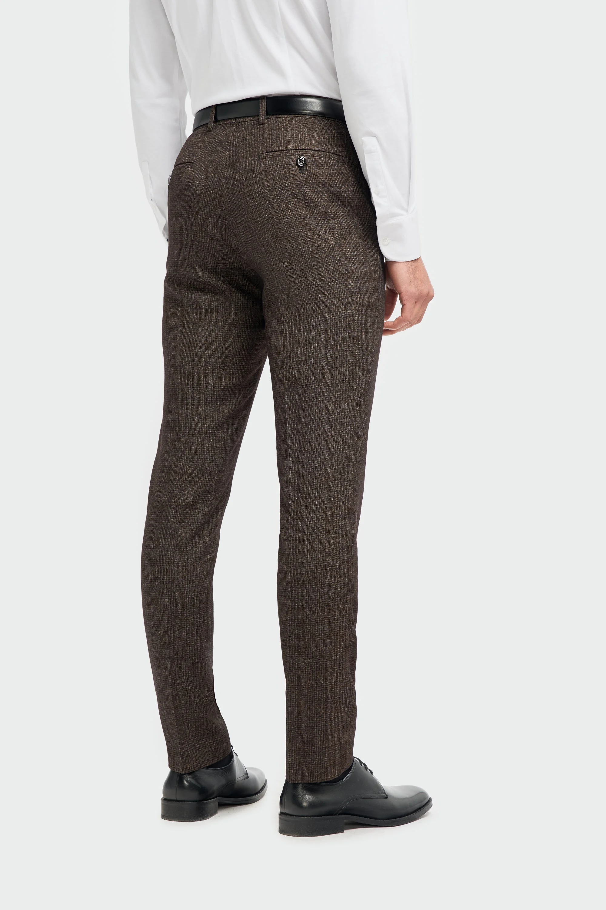 Caridi Brown Regular Check Three Piece Suit thumbnail 9