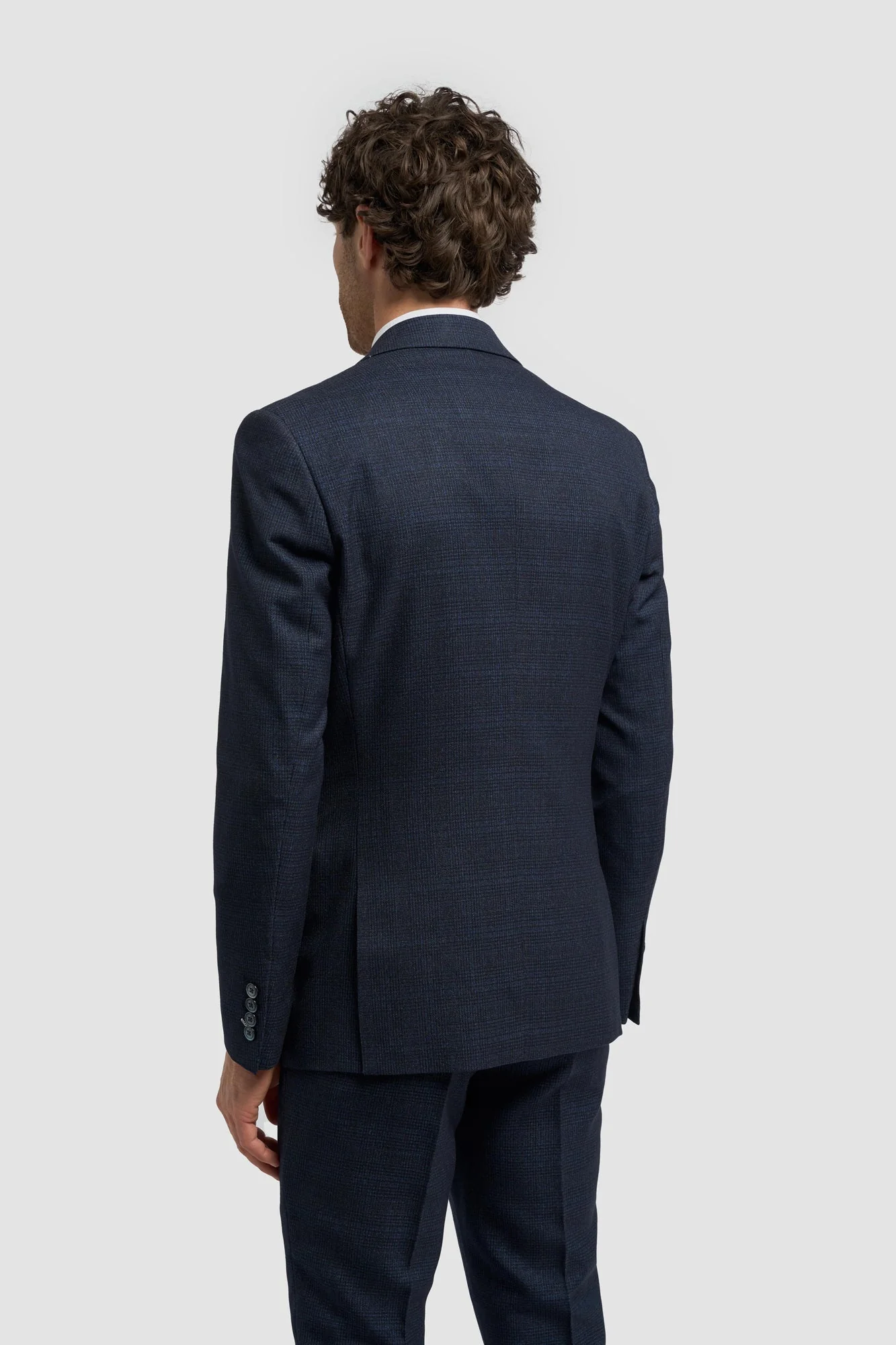 Caridi Navy Regular Check Three Piece Suit thumbnail 3