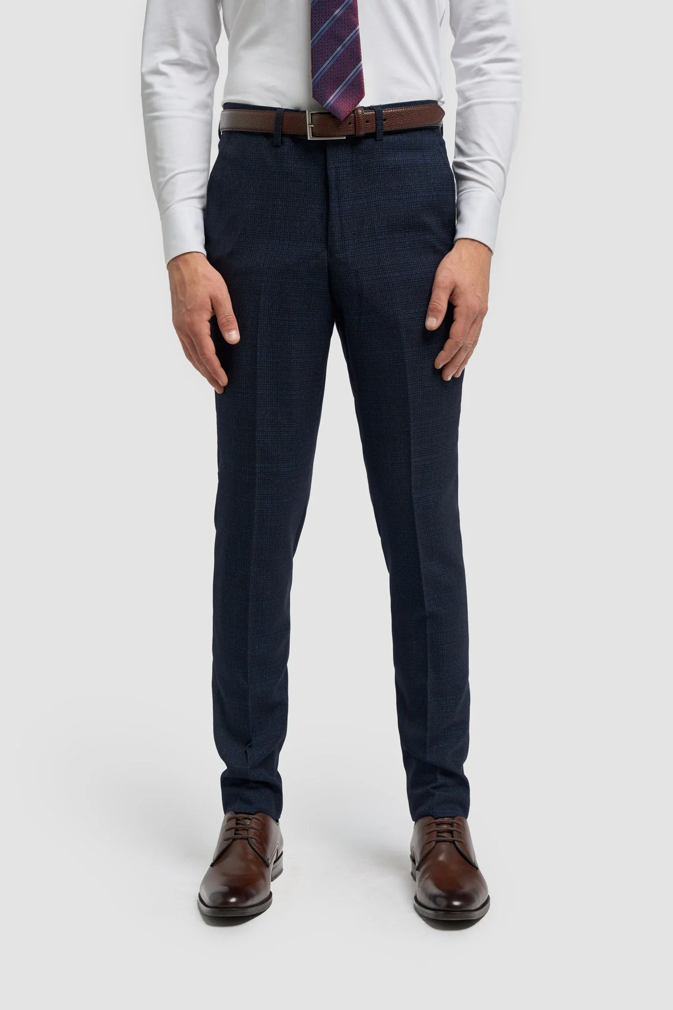 Caridi Navy Regular Check Three Piece Suit thumbnail 5