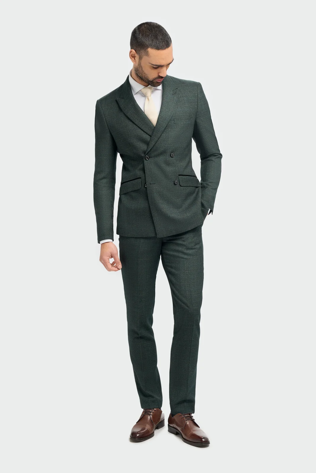 Caridi Olive Double Breasted Two Piece primary image