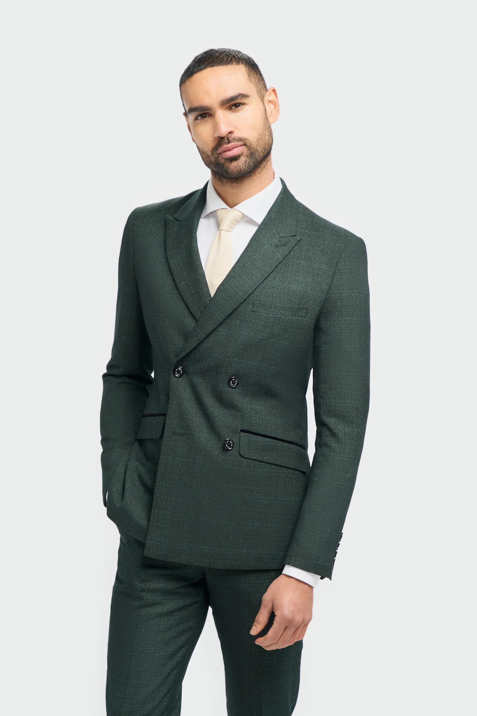 Caridi Olive Double Breasted Two Piece thumbnail 2