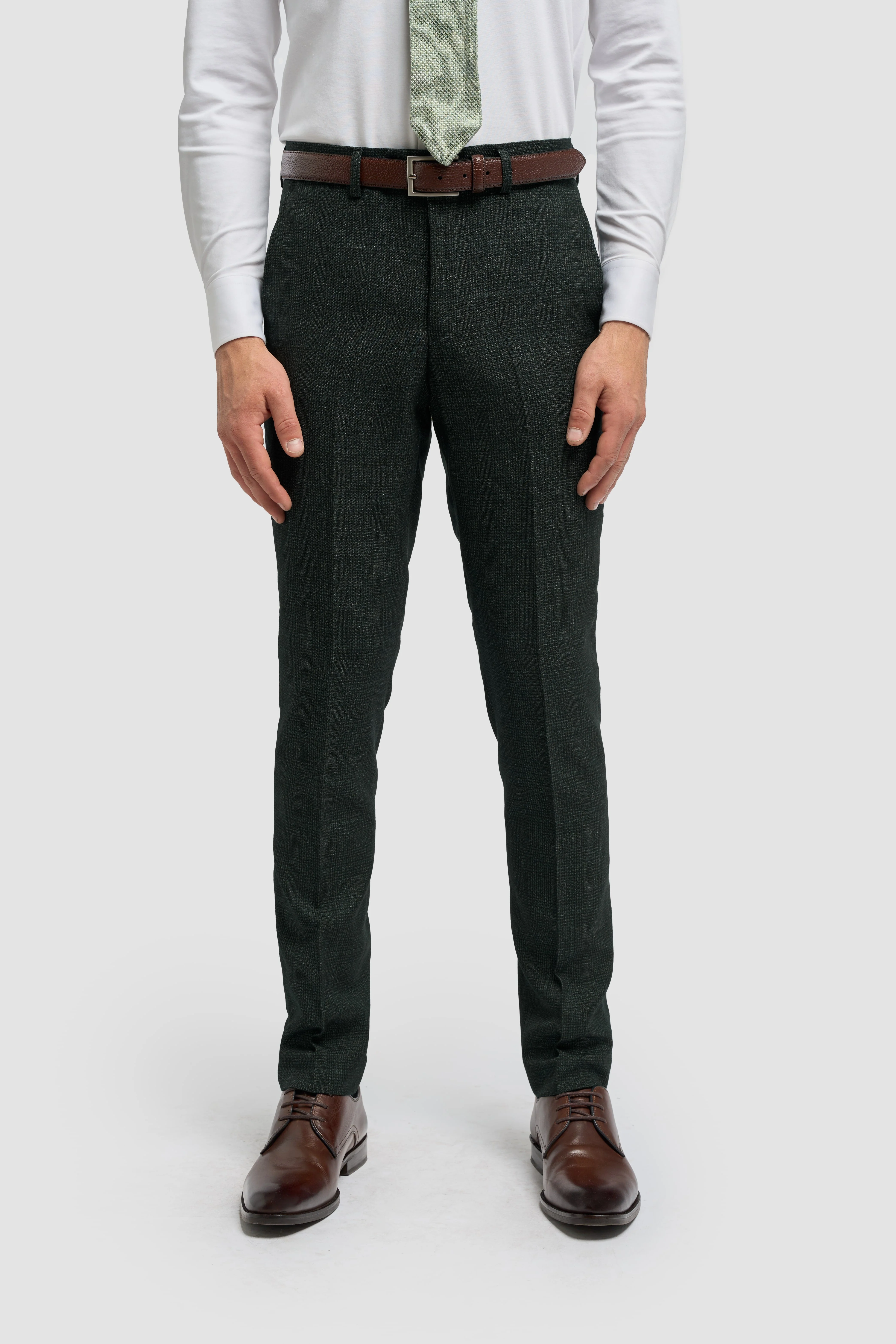 Caridi Olive Regular Check Three Piece Suit thumbnail 5
