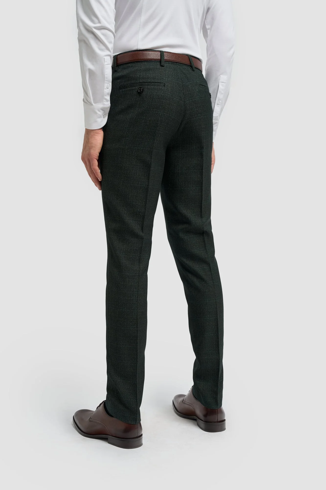 Caridi Olive Regular Check Three Piece Suit thumbnail 6