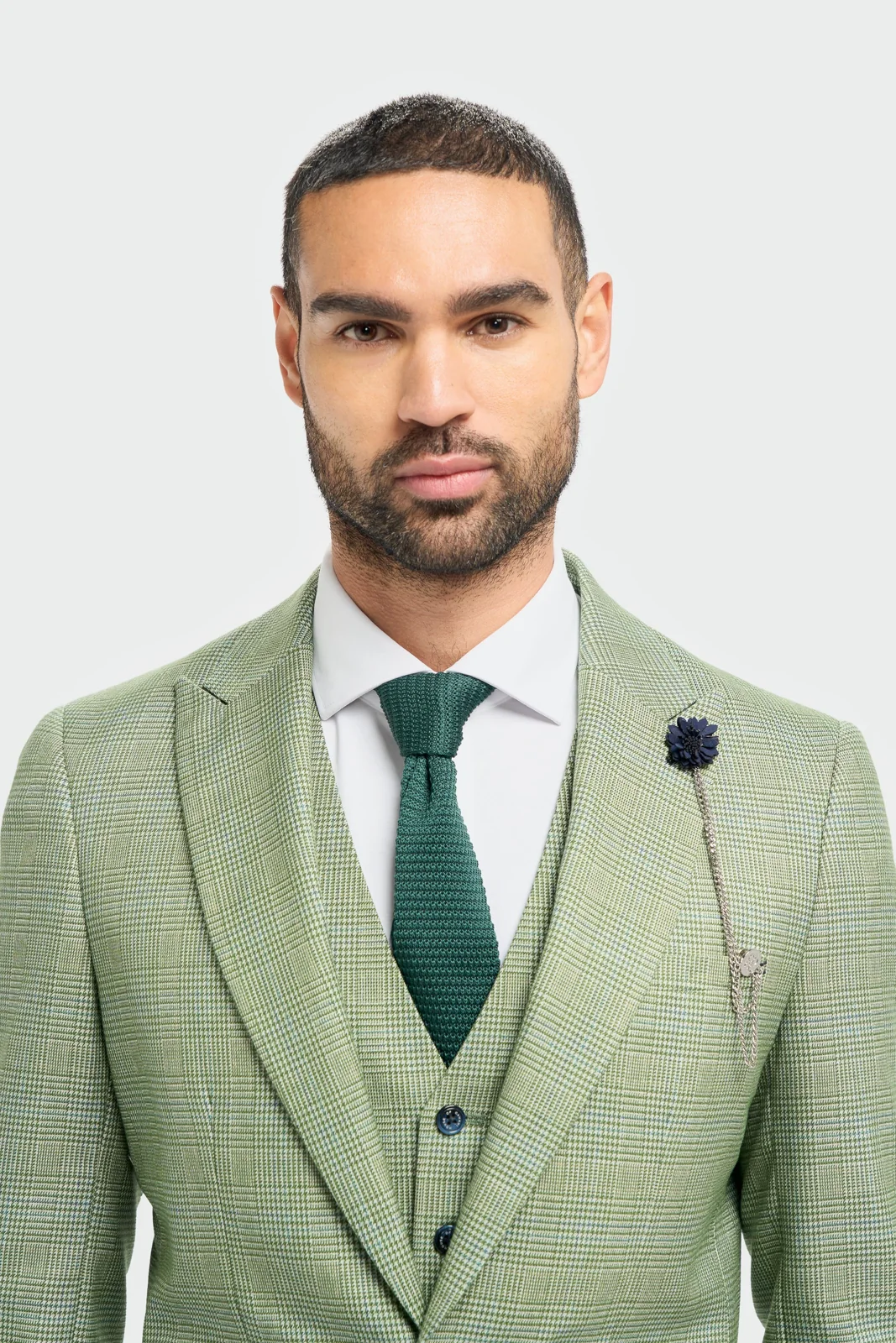 Caridi Sage Regular Check Three Piece Suit thumbnail 3