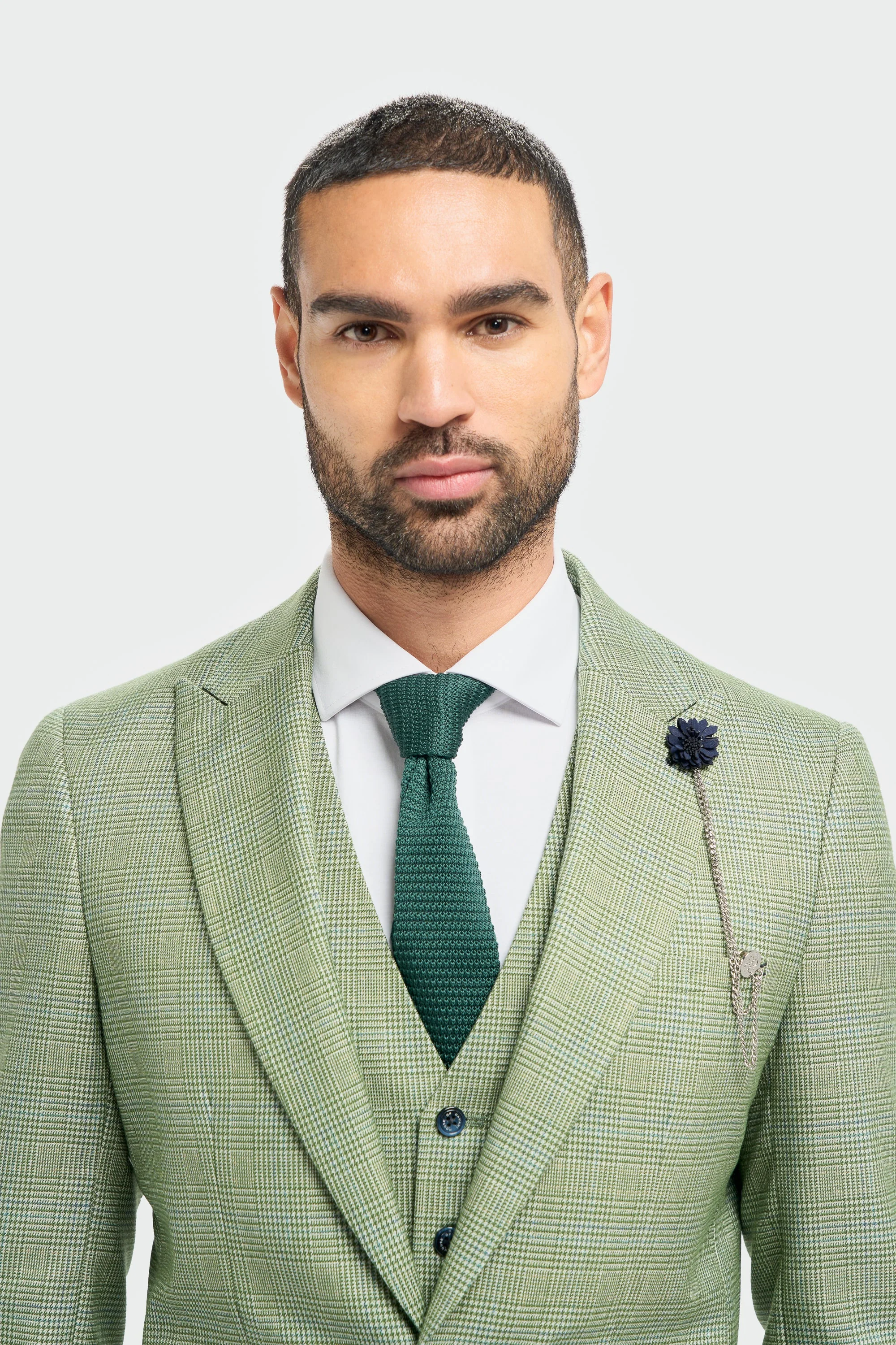 Caridi Sage Regular Check Three Piece Suit thumbnail 3