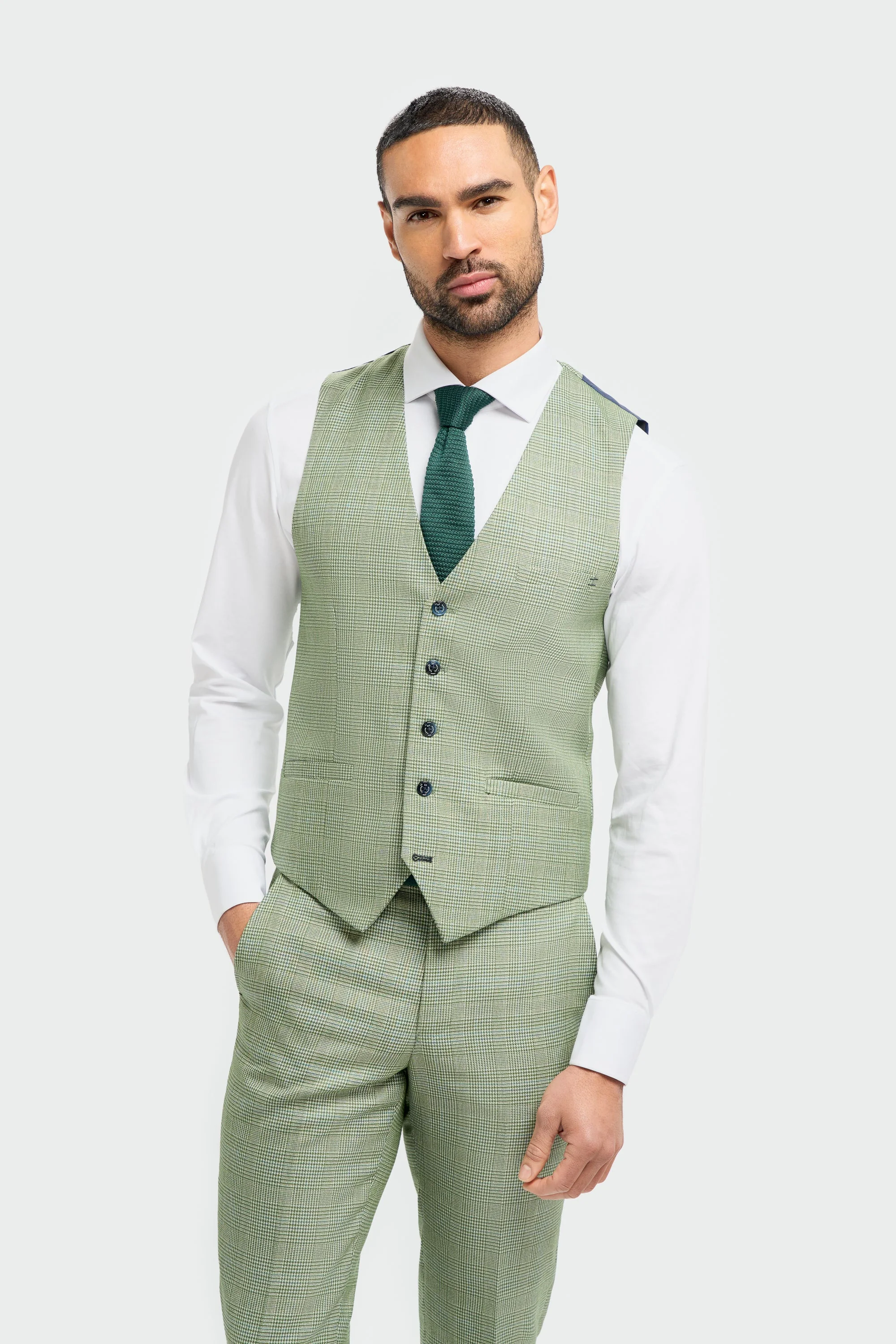 Caridi Sage Regular Check Three Piece Suit thumbnail 6